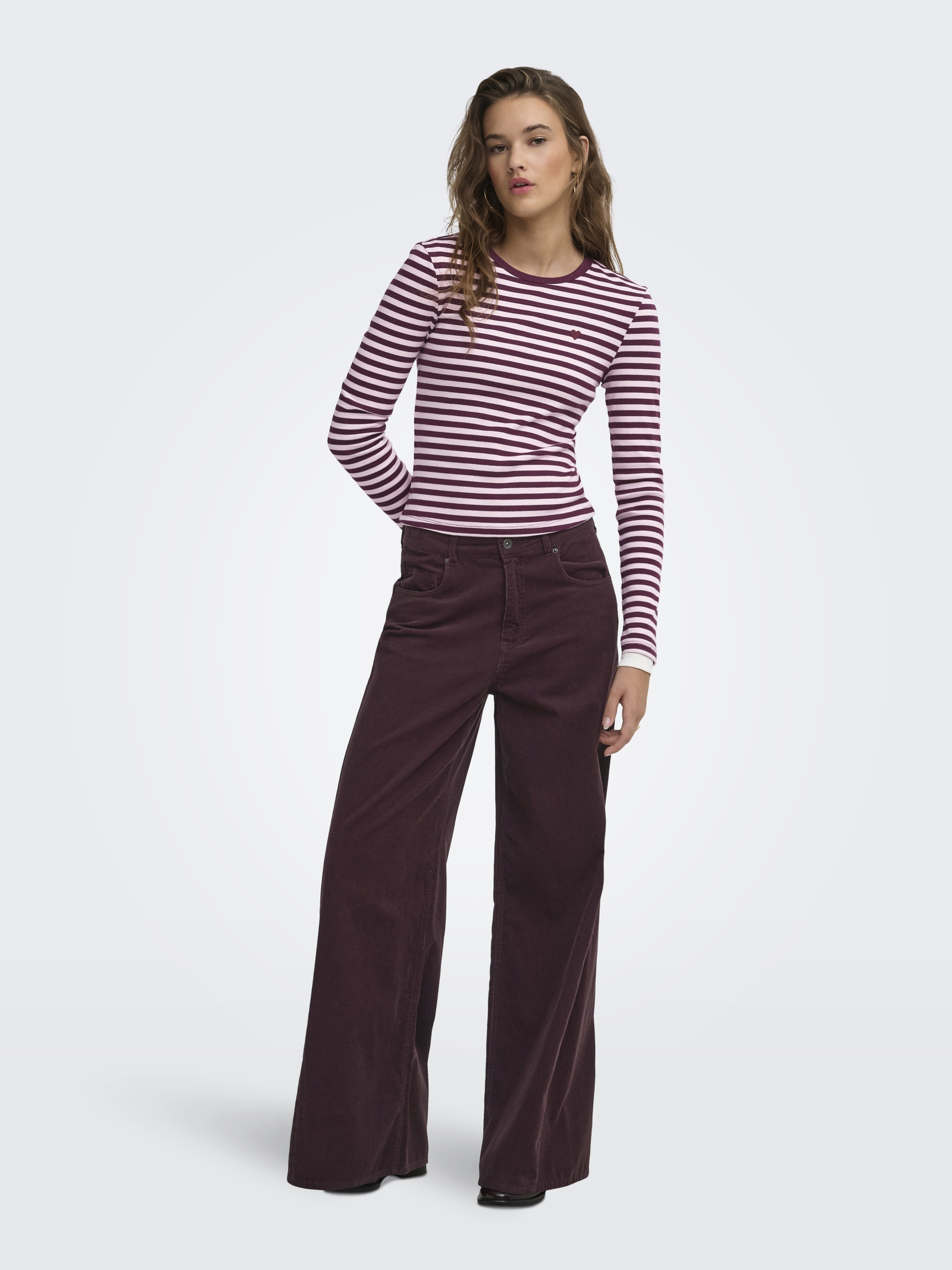 ONLVAL L/S O-NECK STRIPE TOP JRS #7