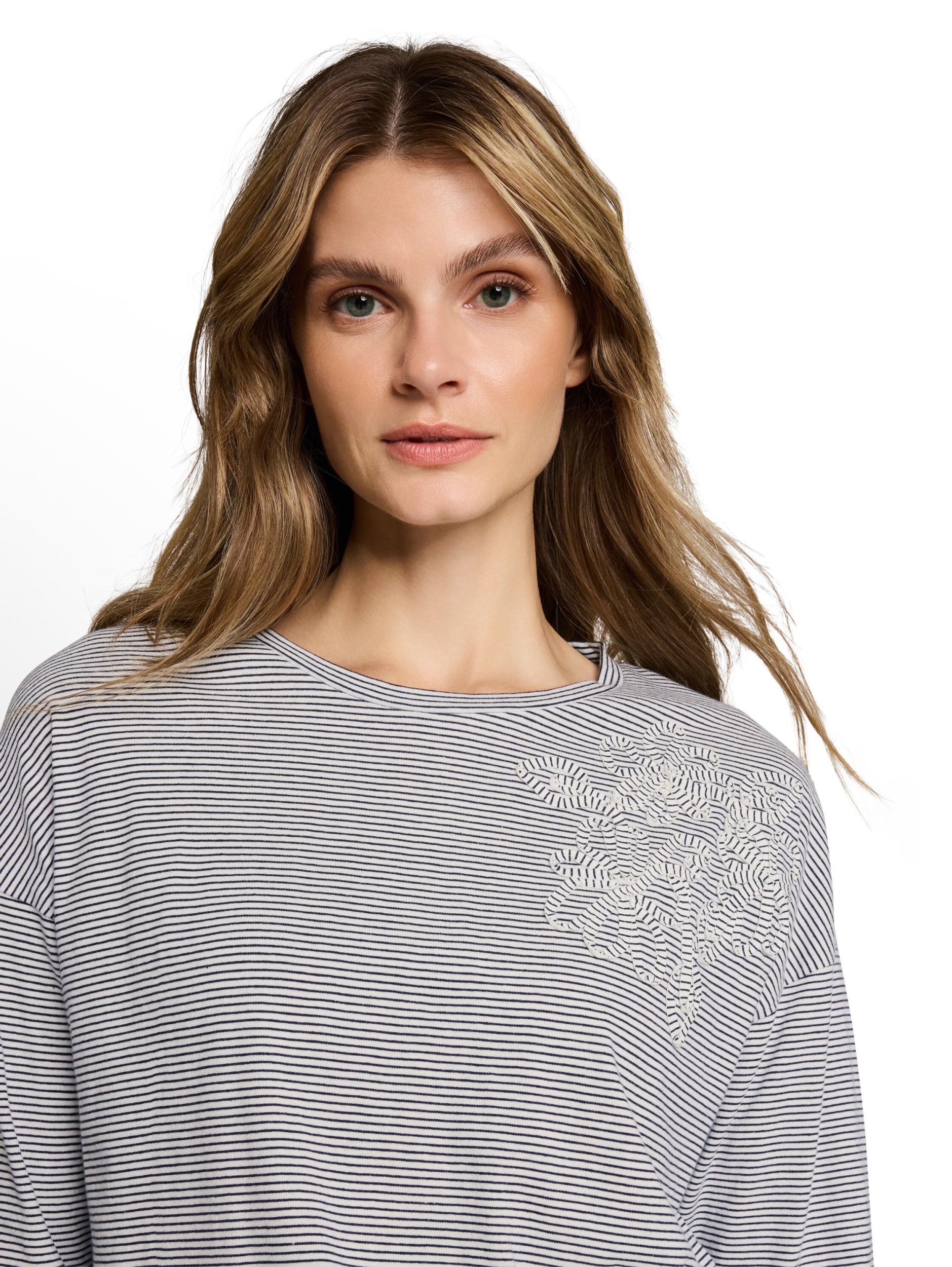 T-shirt stripe with flower pat #5