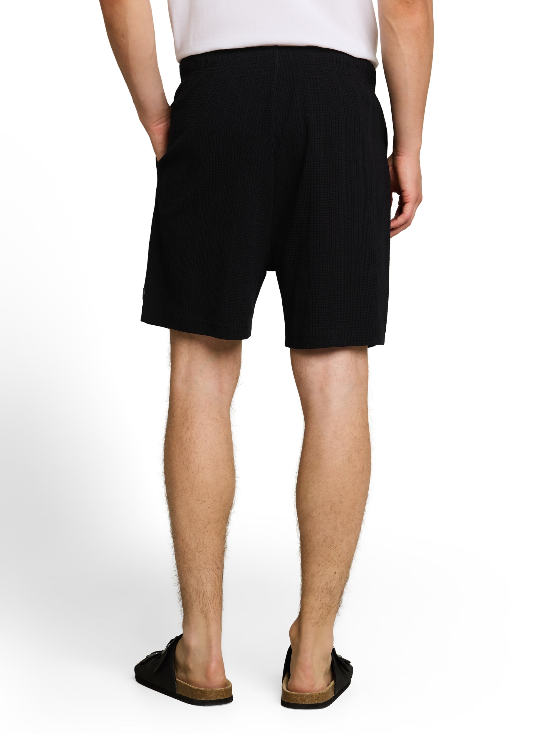 relaxed structured sweat short #4