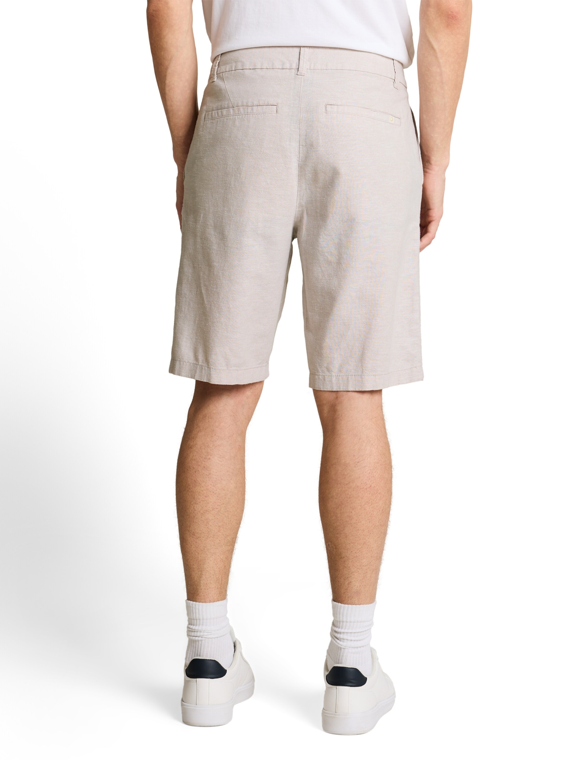 relaxed linen chino shorts #4