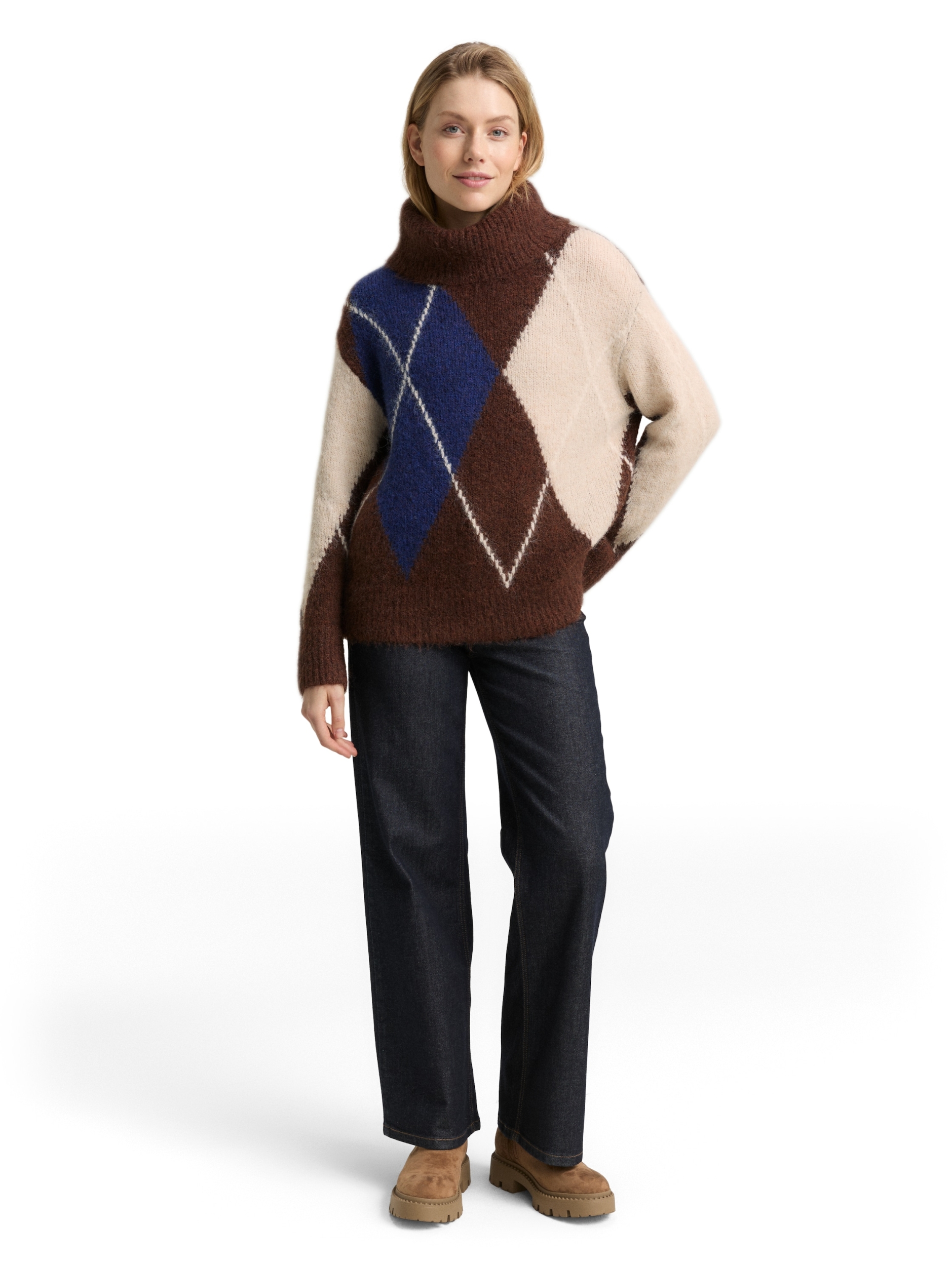 knit argyle turtleneck #3