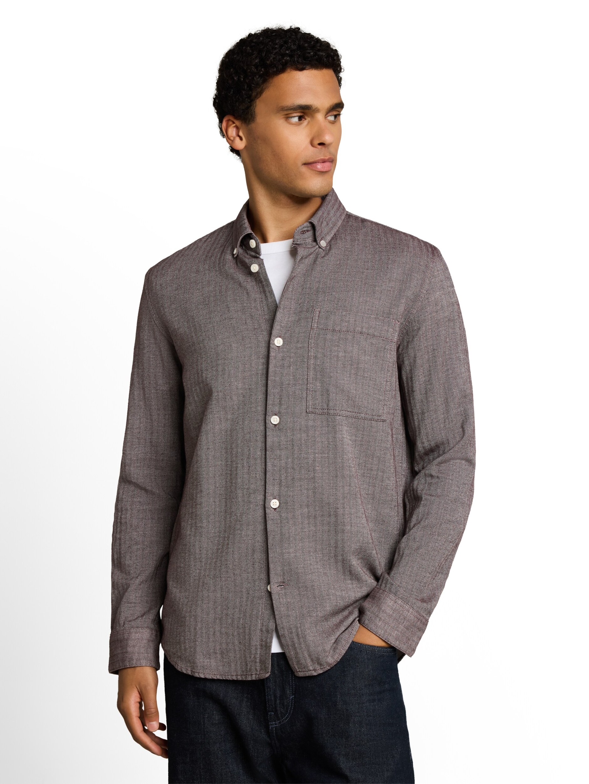 herringbone structured shirt #6