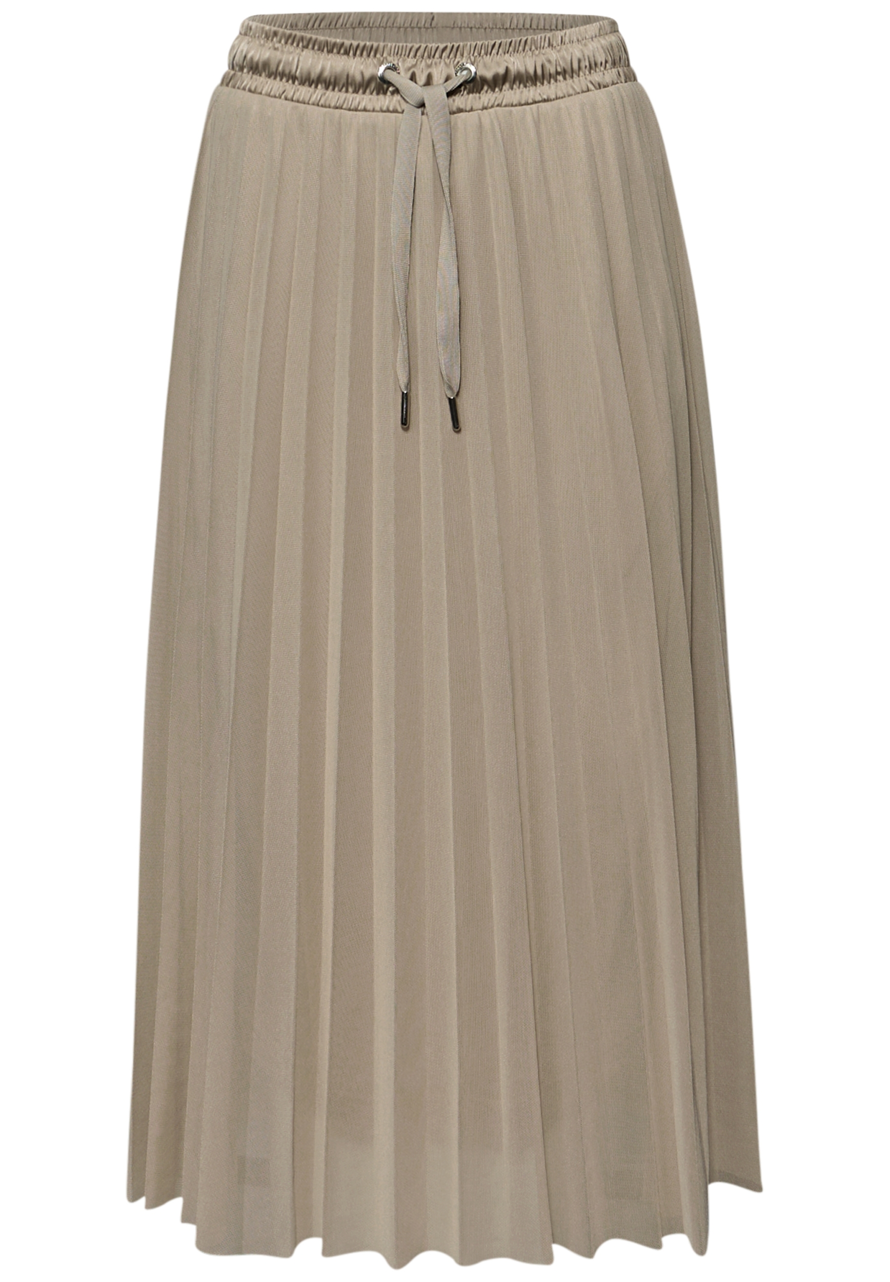 Mesh Plissée jog skirt_solid #1