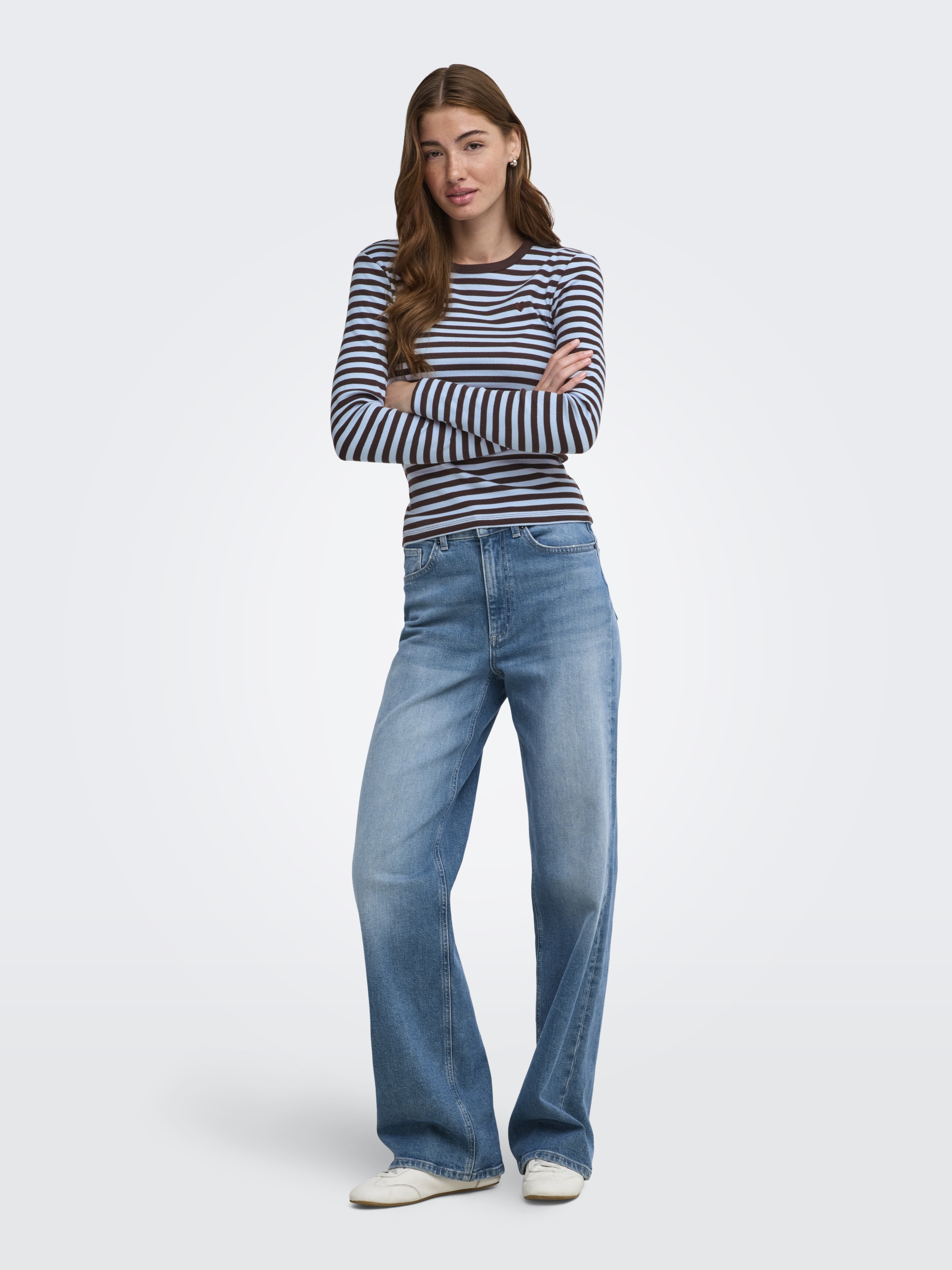 ONLVAL L/S O-NECK STRIPE TOP JRS #6