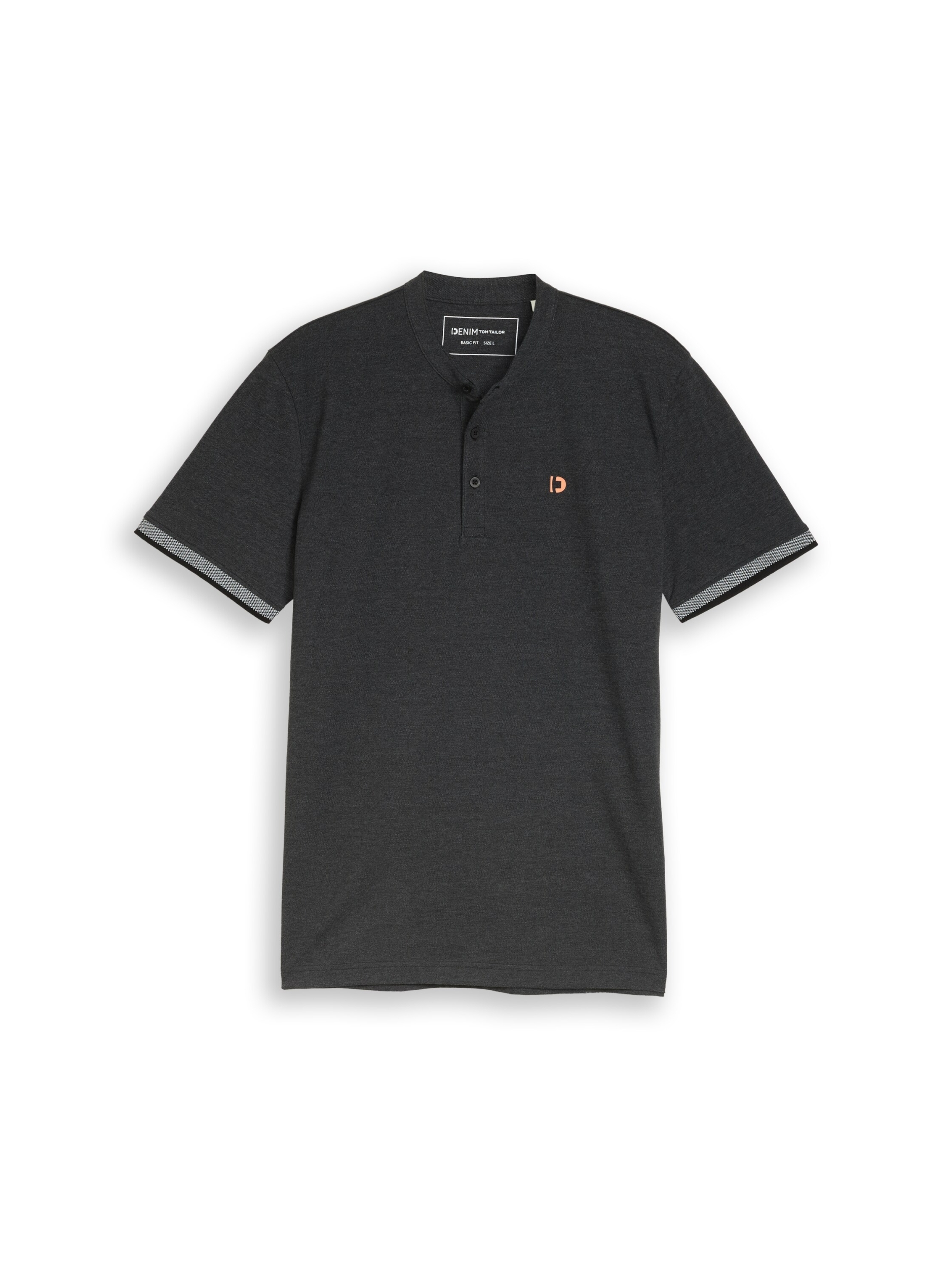 stand up collar two tone polo #1