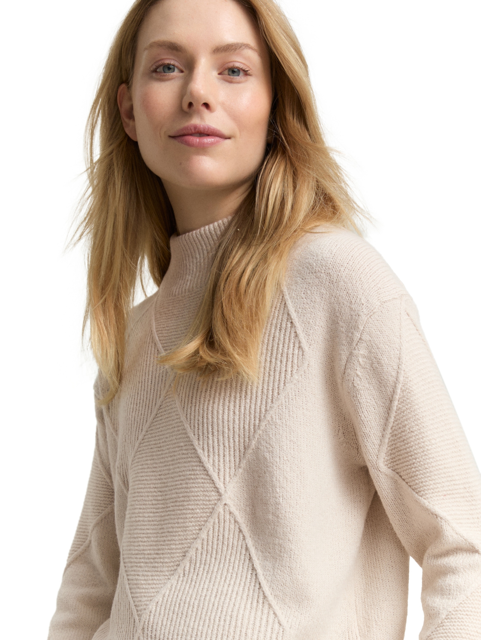 knit funnel-neck pullover #6