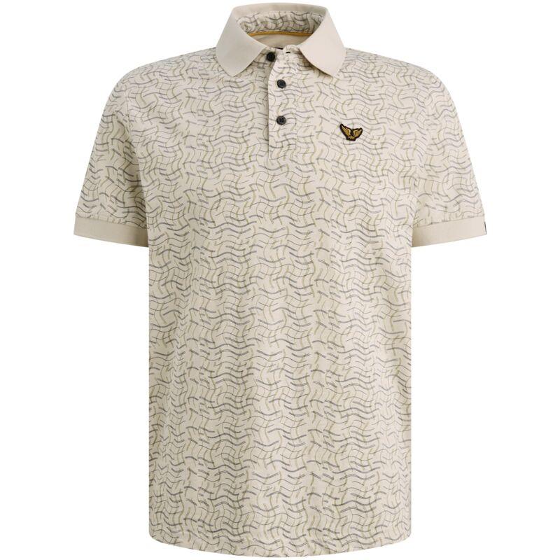 Short sleeve polo slub jersey aop #1