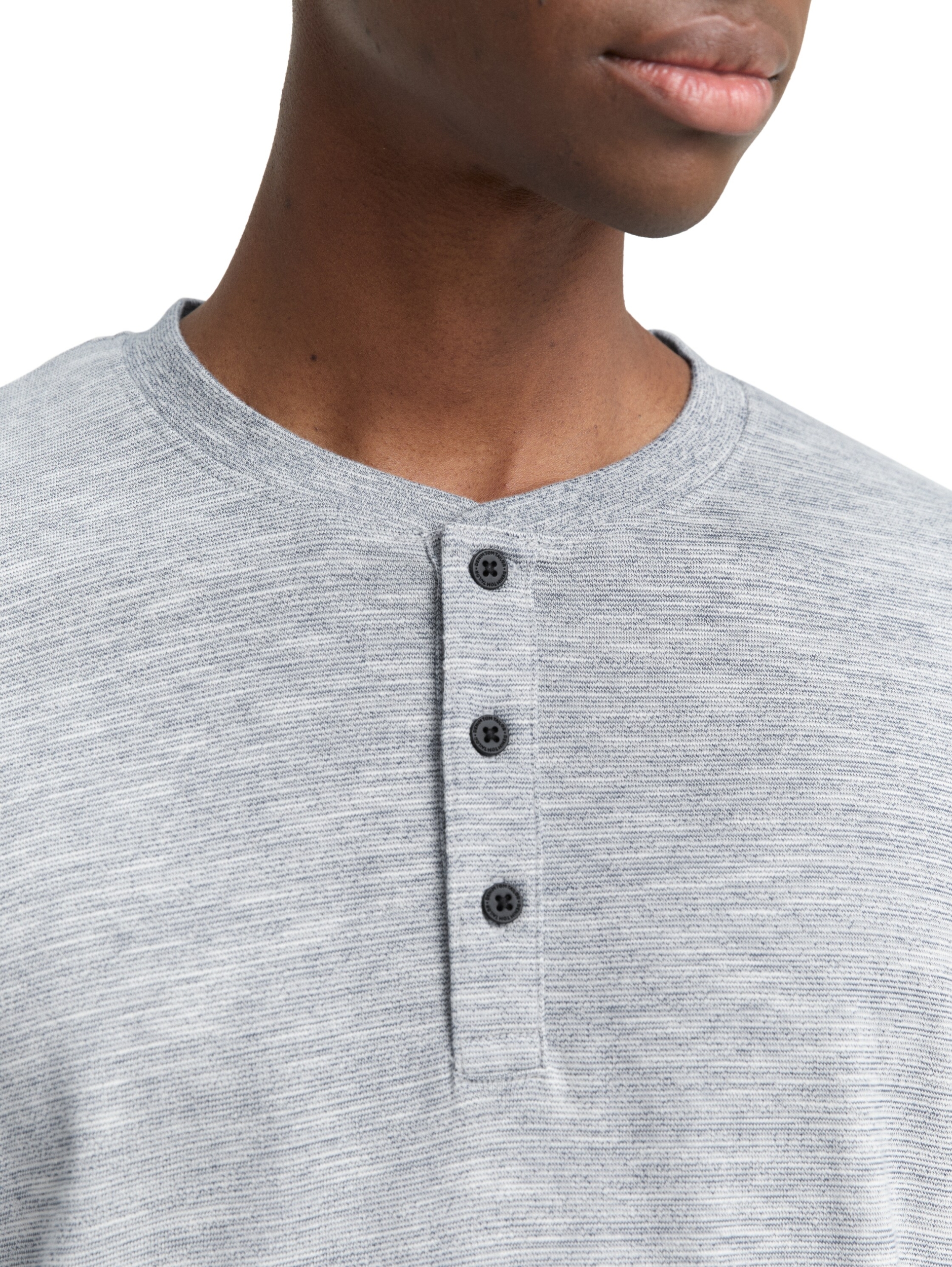 structured rounded hem henley #6