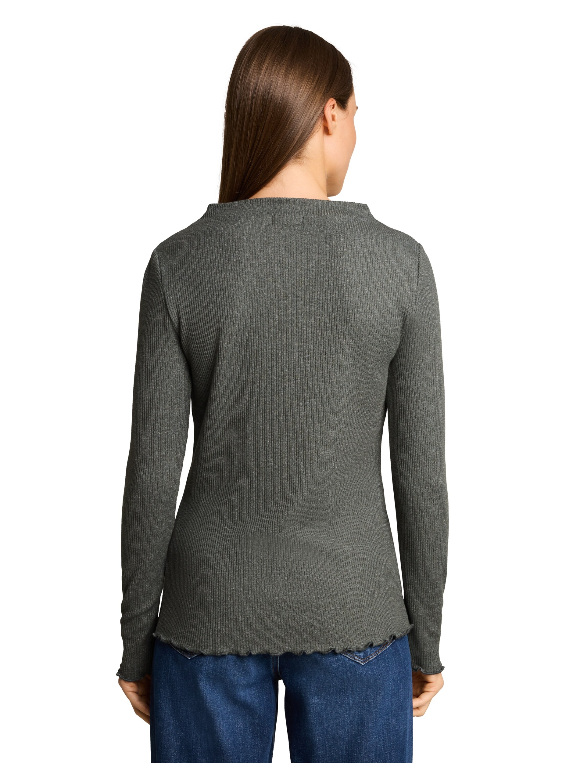 T-shirt rib with lettuce hems #4
