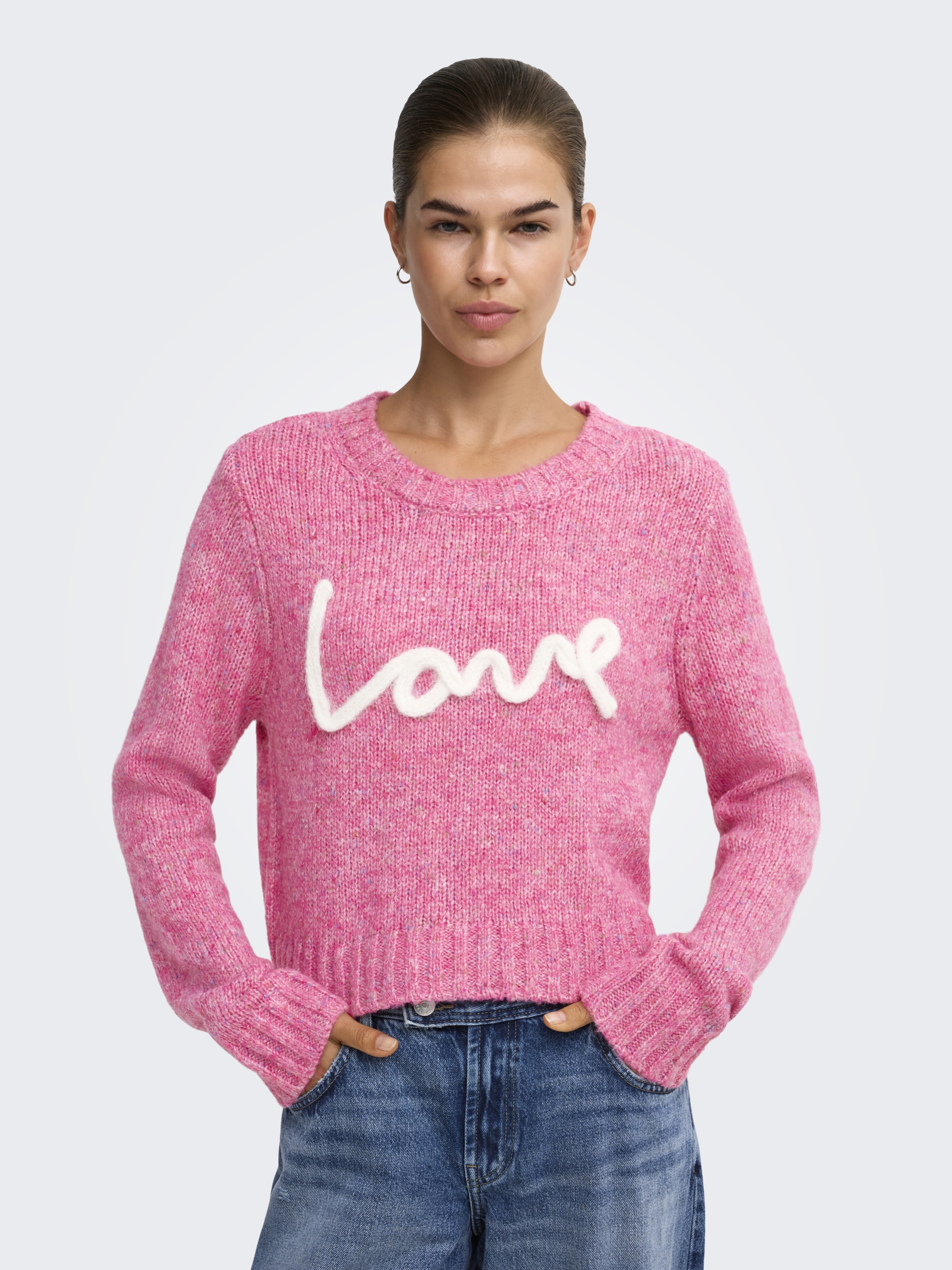 ONLSMILLA LS TEXT DETAIL O-NECK CCKNT #7