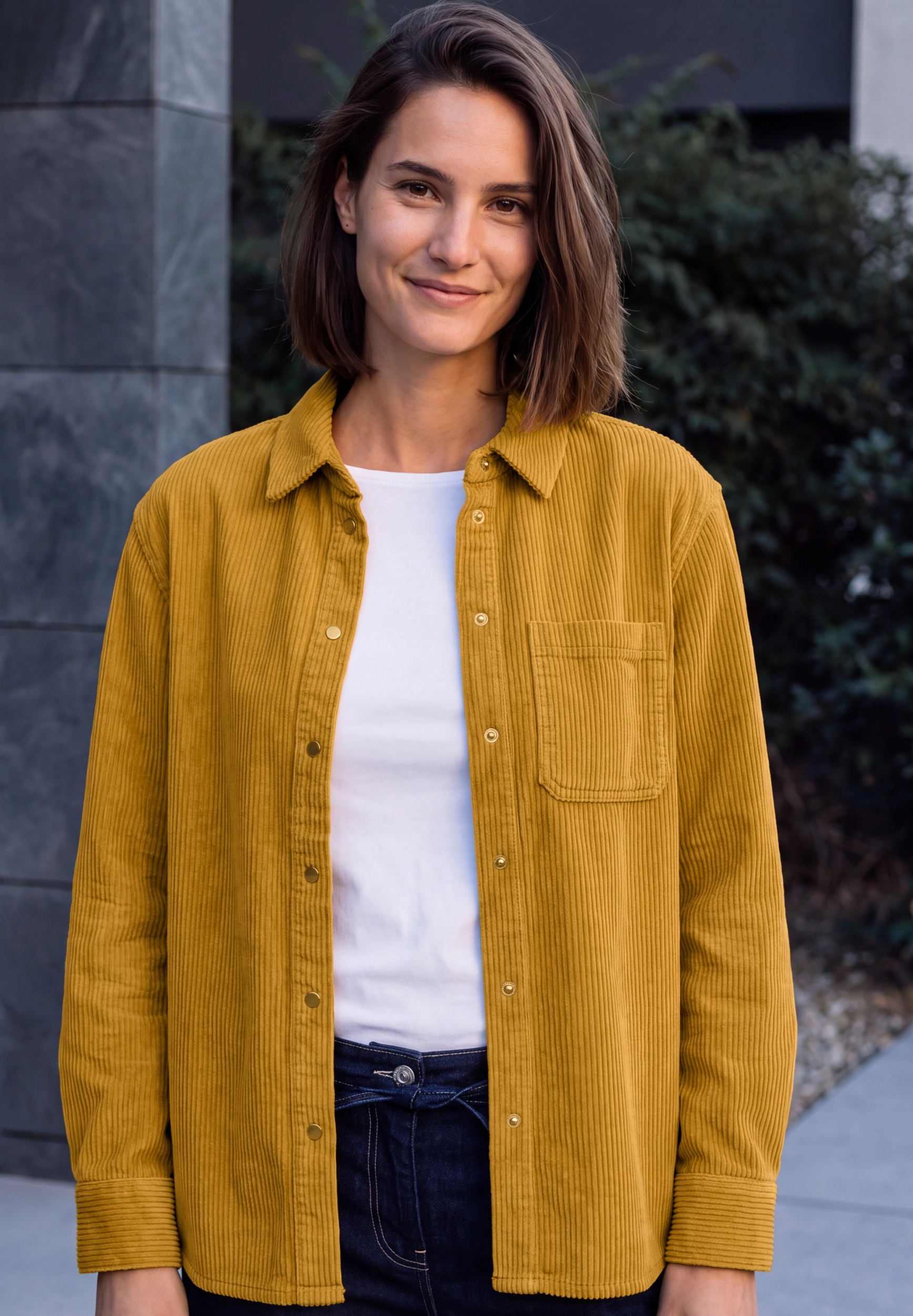 TOS Solid Corduroy Blouse #6