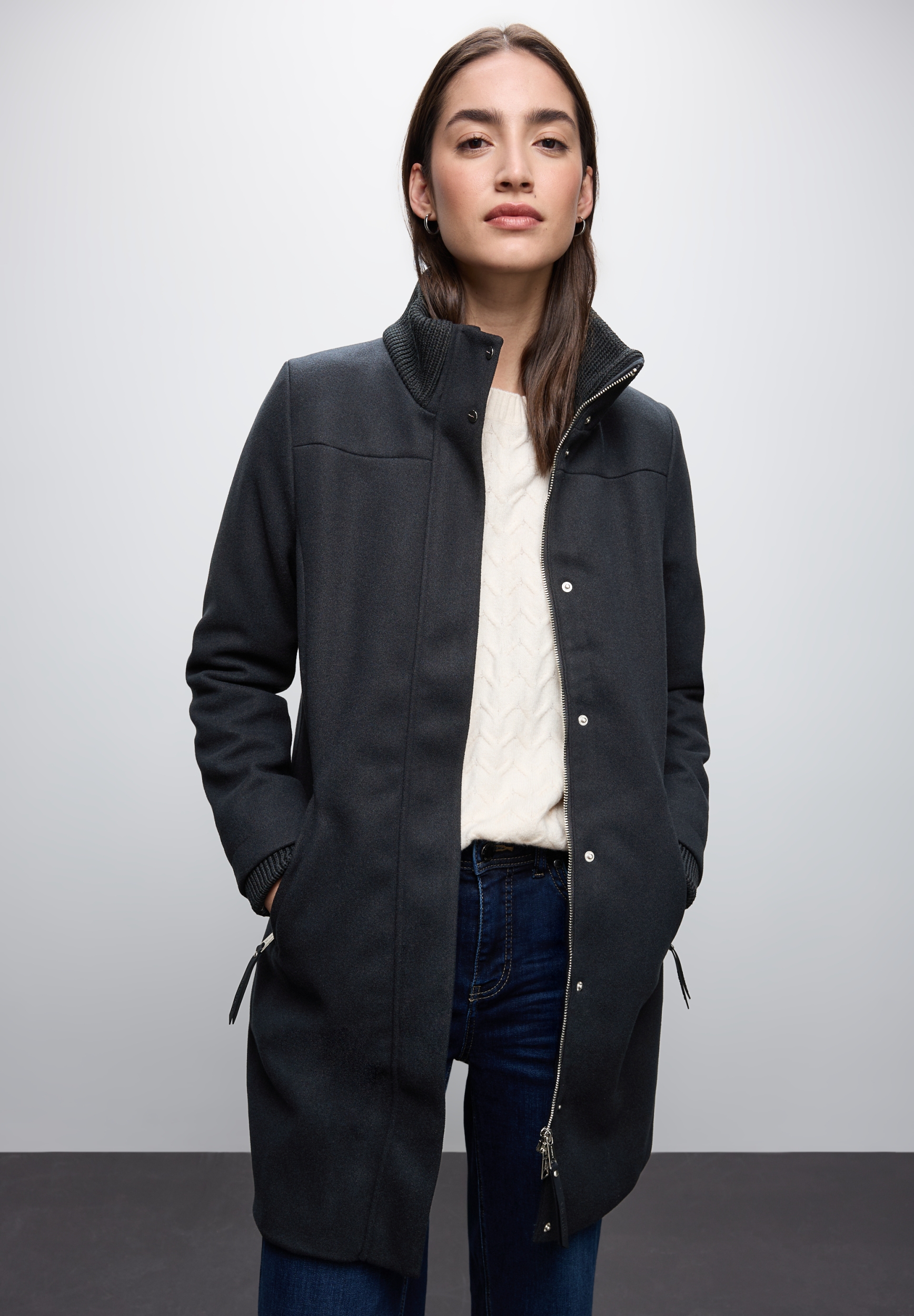 LTD QR Coat w. Knit Details #3
