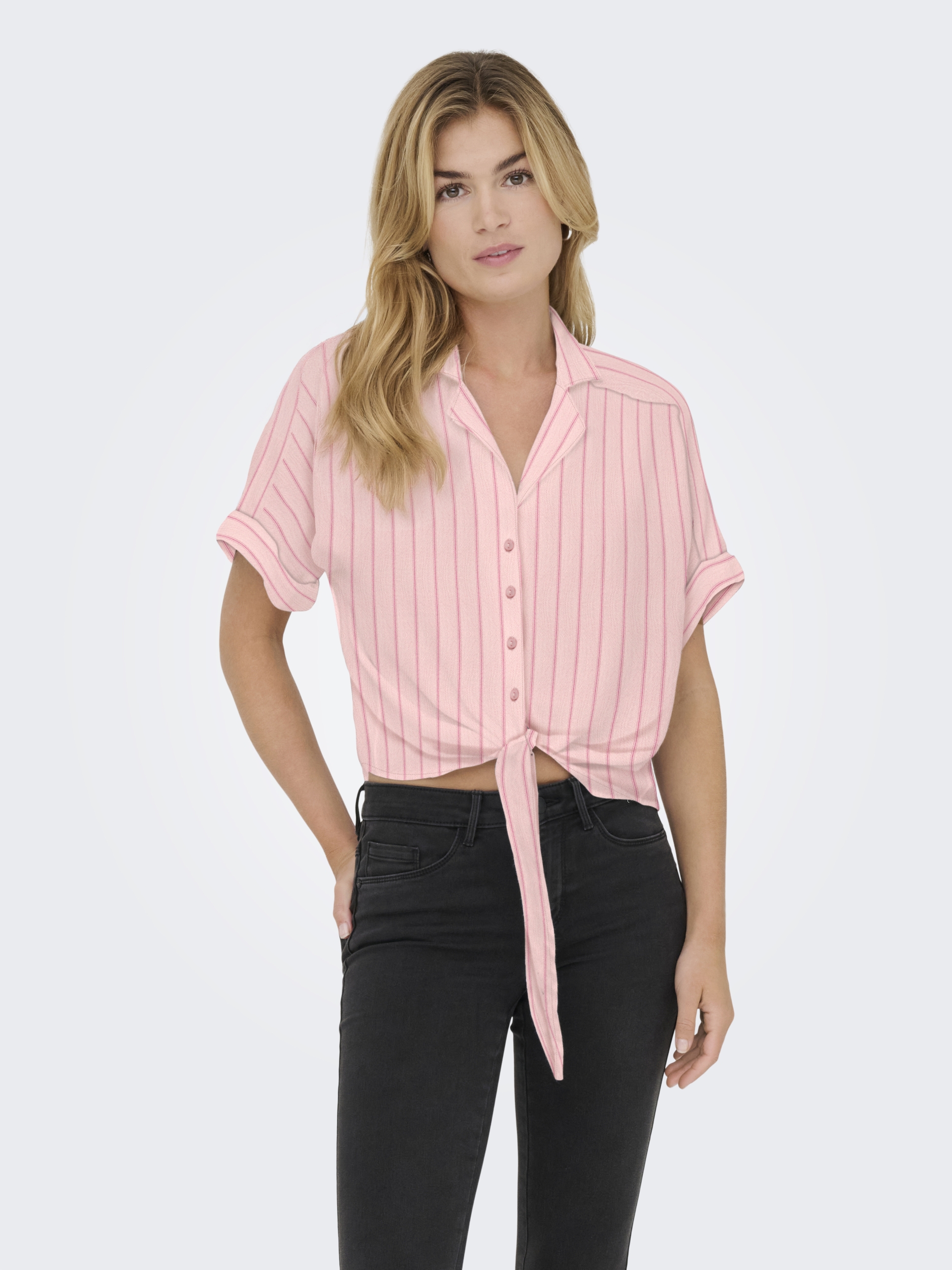 ONLPAULA LIFE S/S TIE SHIRT WVN NOOS #3
