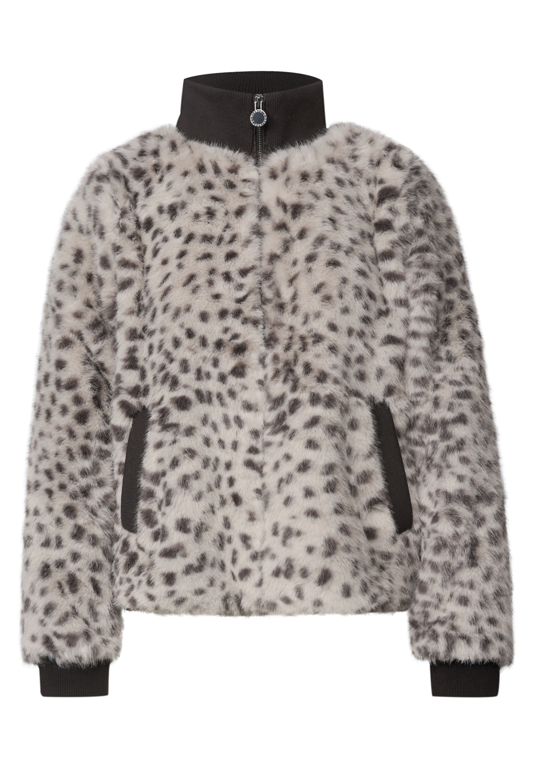 Fake Fur Jkt w. AOP #1