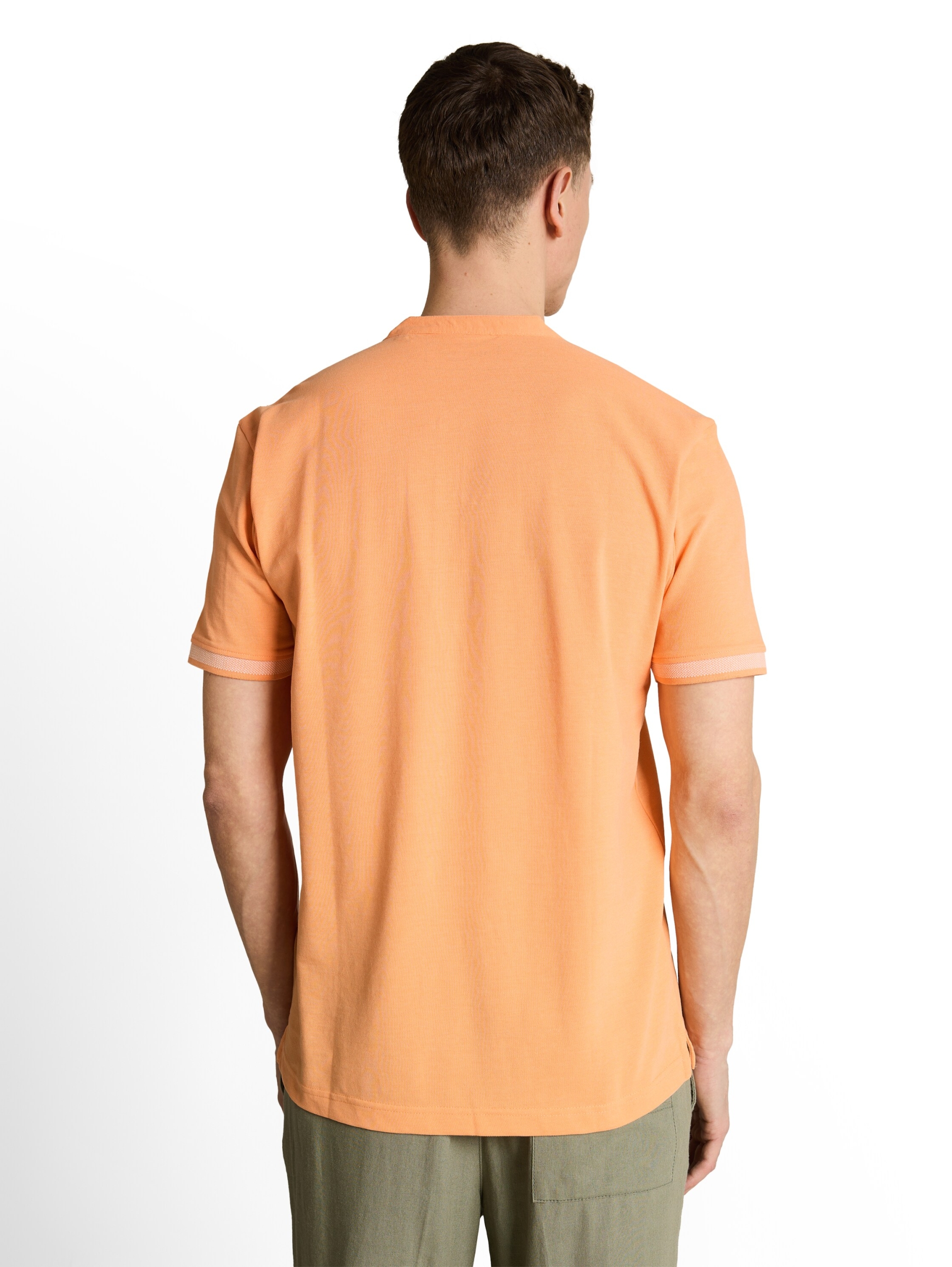 stand up collar two tone polo #4