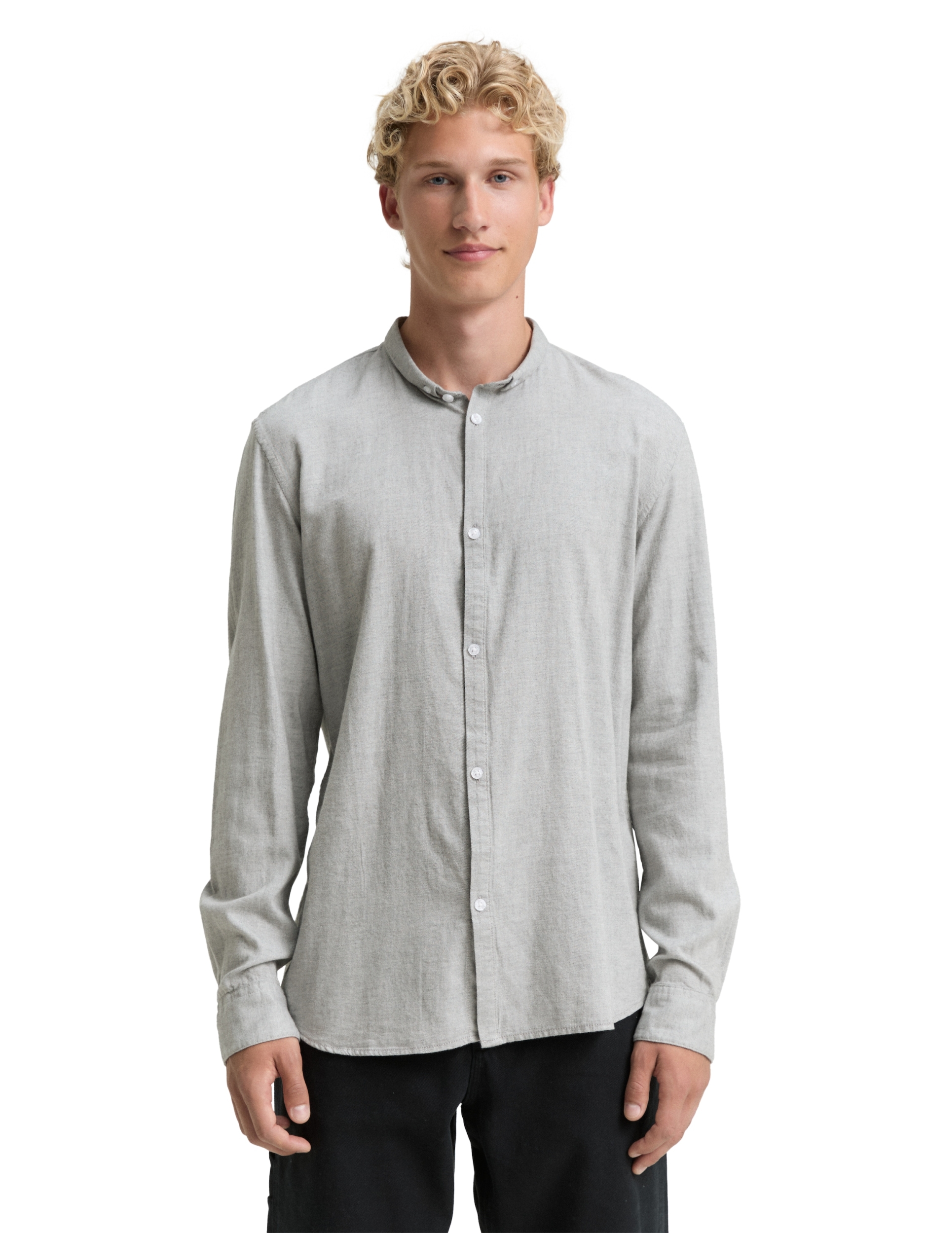 fitted twill melange shirt #6