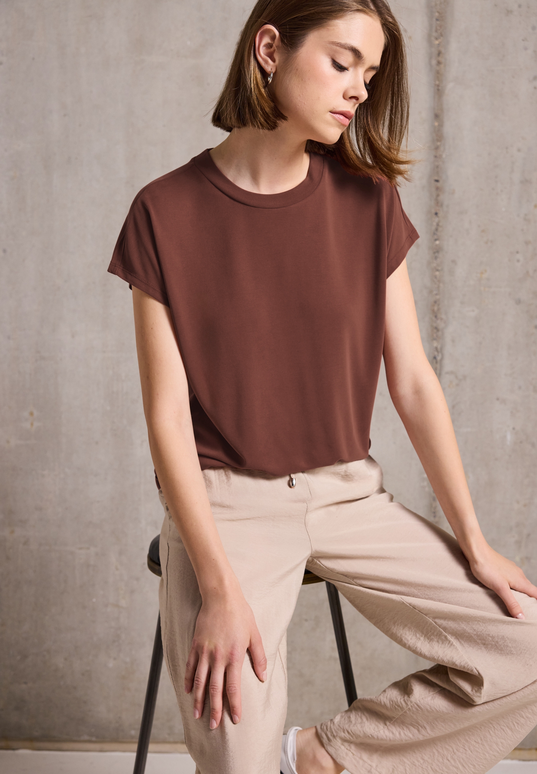 silk look basic shirt #6