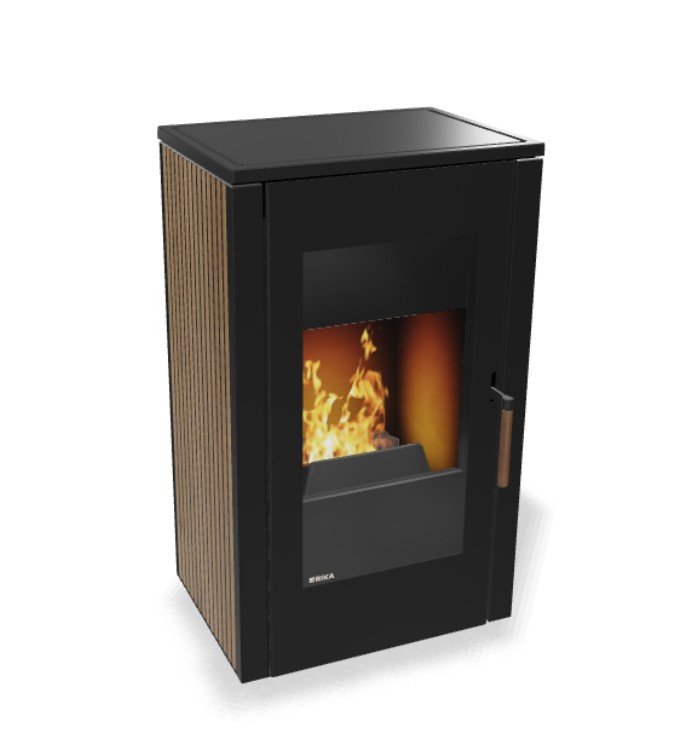 MOKA, Dekor Holzlamellen, Rauchrohranschluss hinten #3