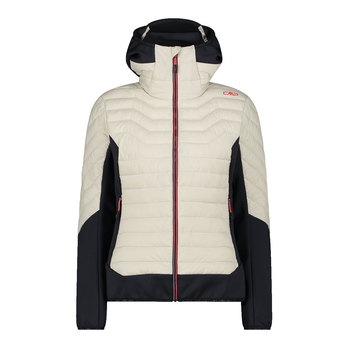 WOMAN JACKET HYBRID FIX HOOD