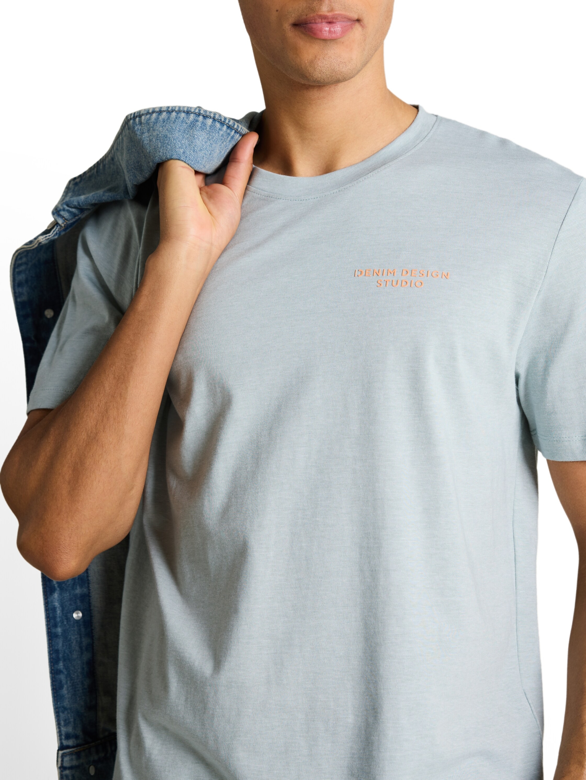 rounded hem finestripe t-shirt #6