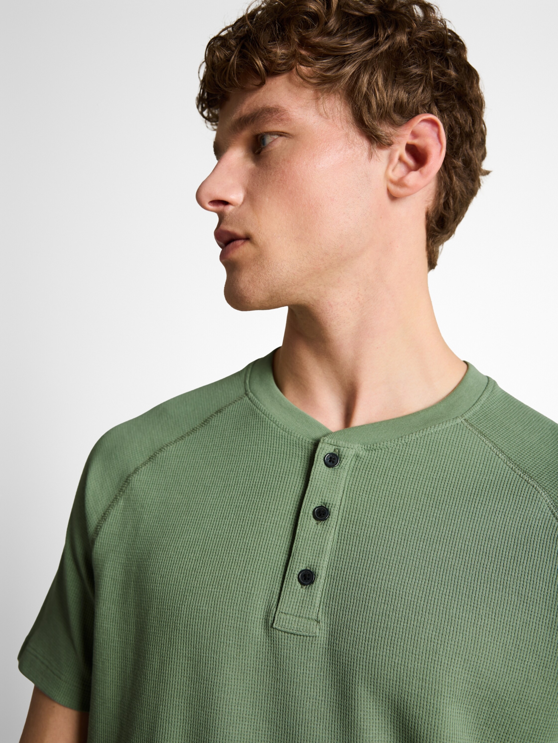 structured raglan henley #6