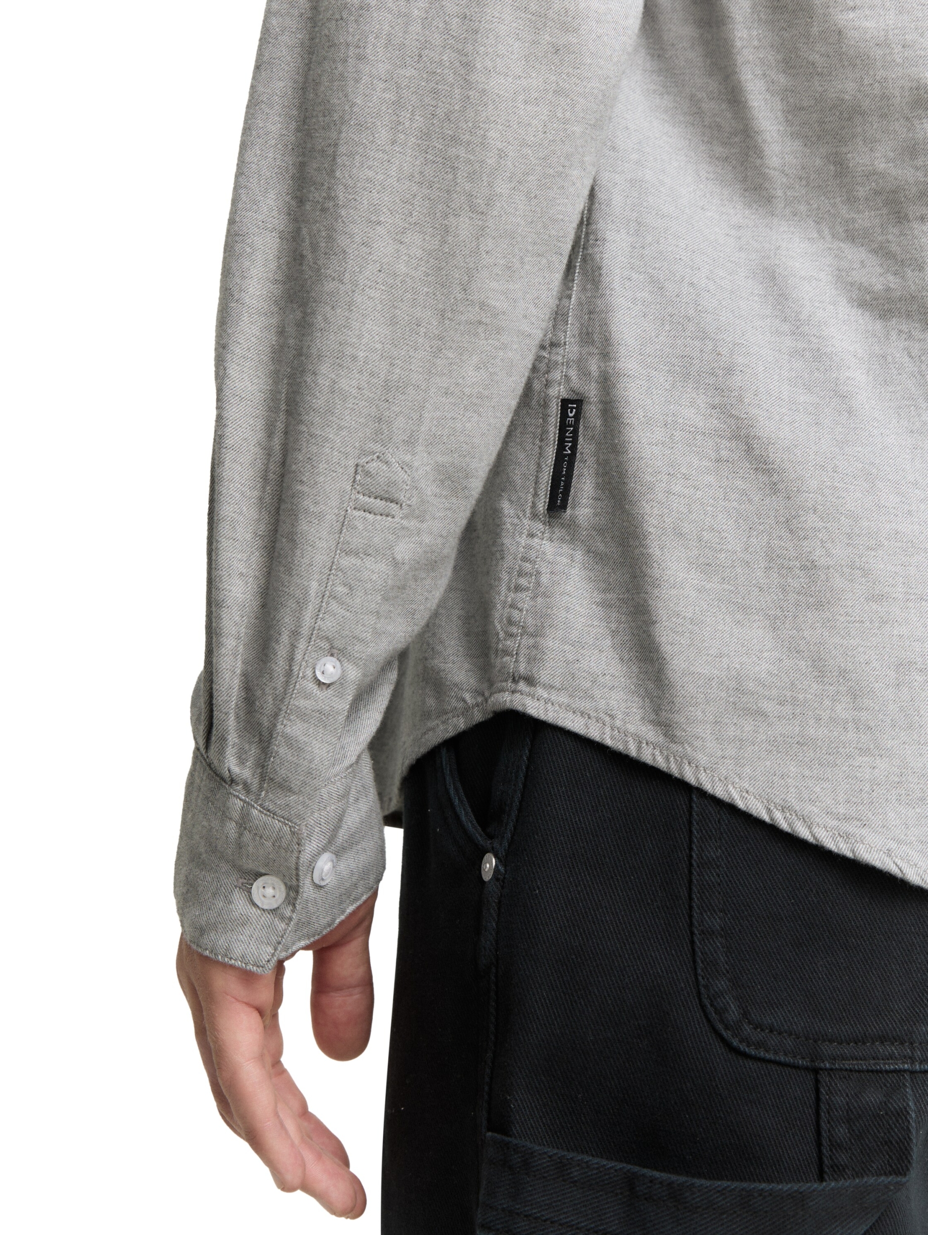 fitted twill melange shirt #5