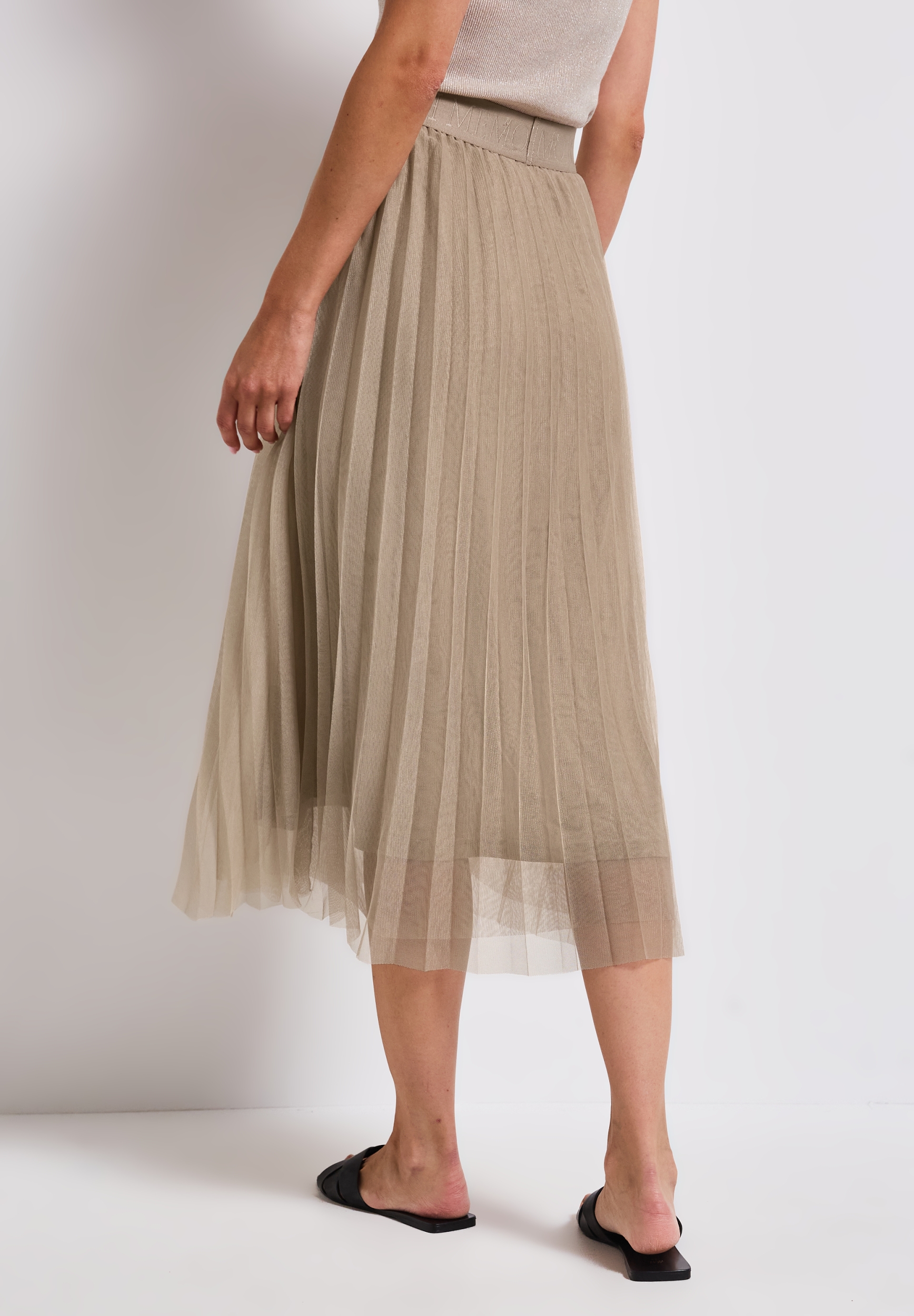Midi Plissee Tuell skirt solid #4