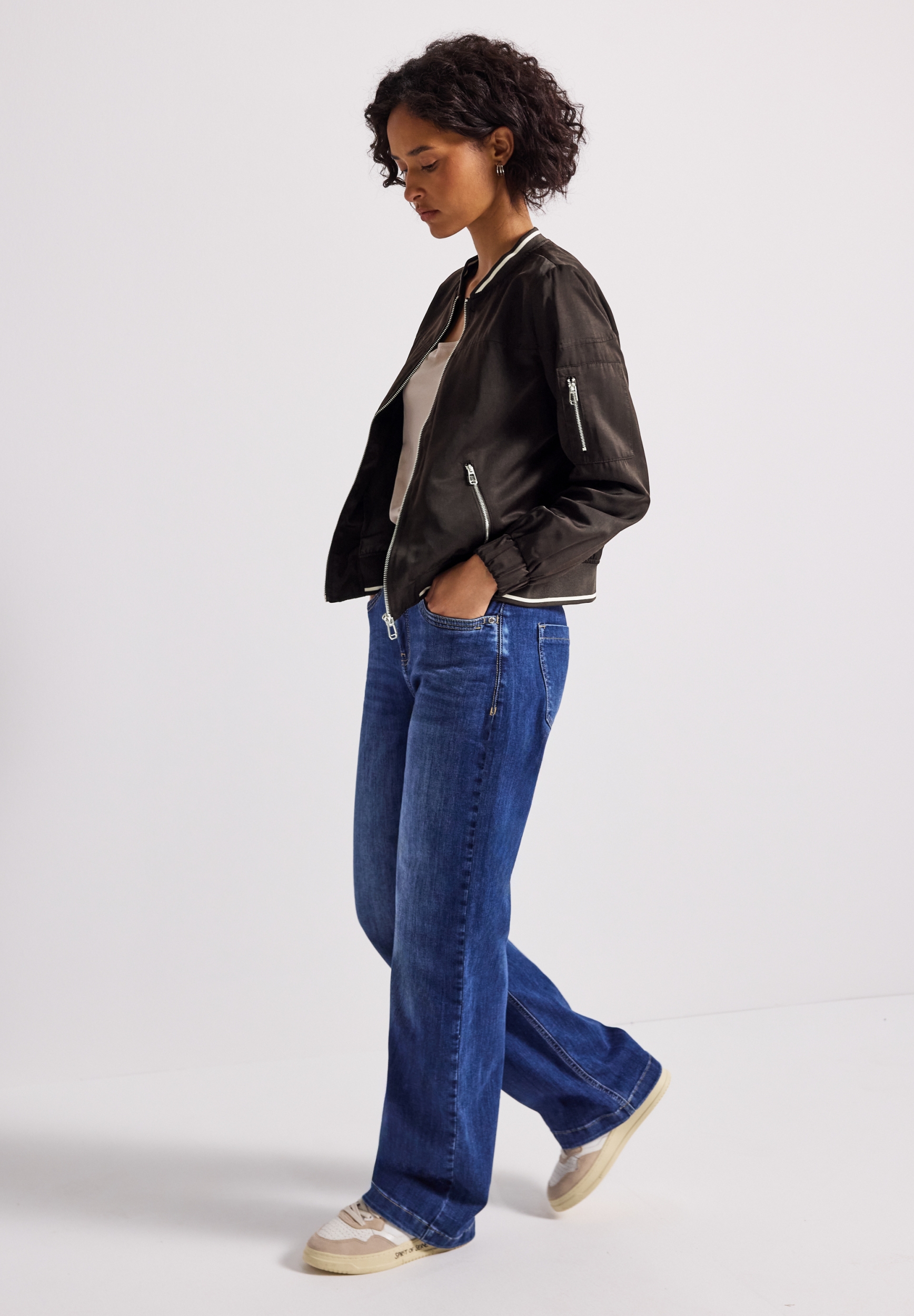 Satin Bomber Blouson Jkt w. Co #5
