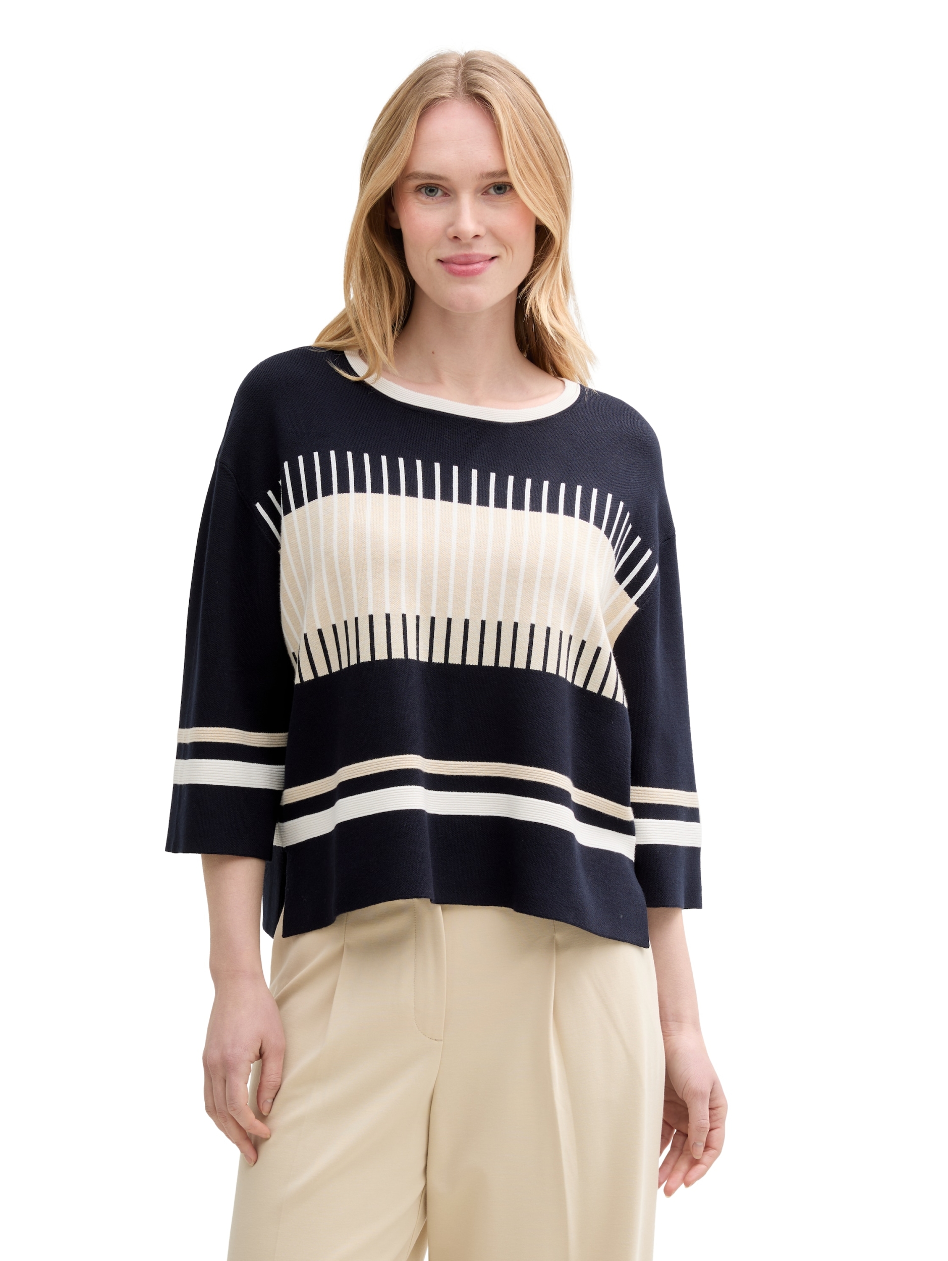 Strickpullover mit Streifenmuster #4