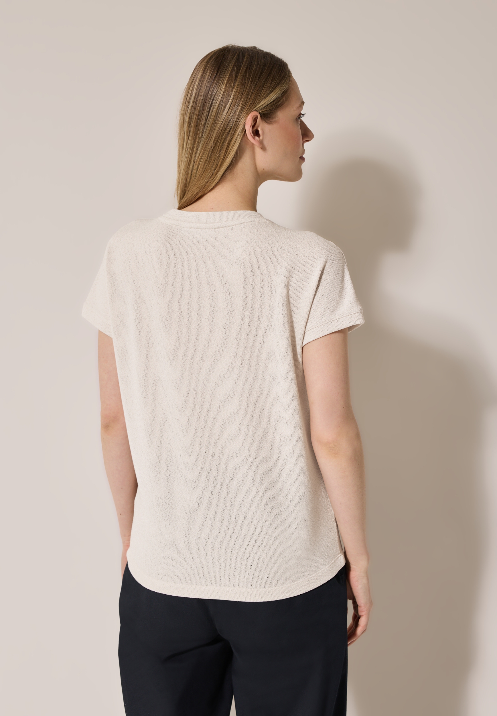 TOS Solid Crepe Button T-Shirt #4