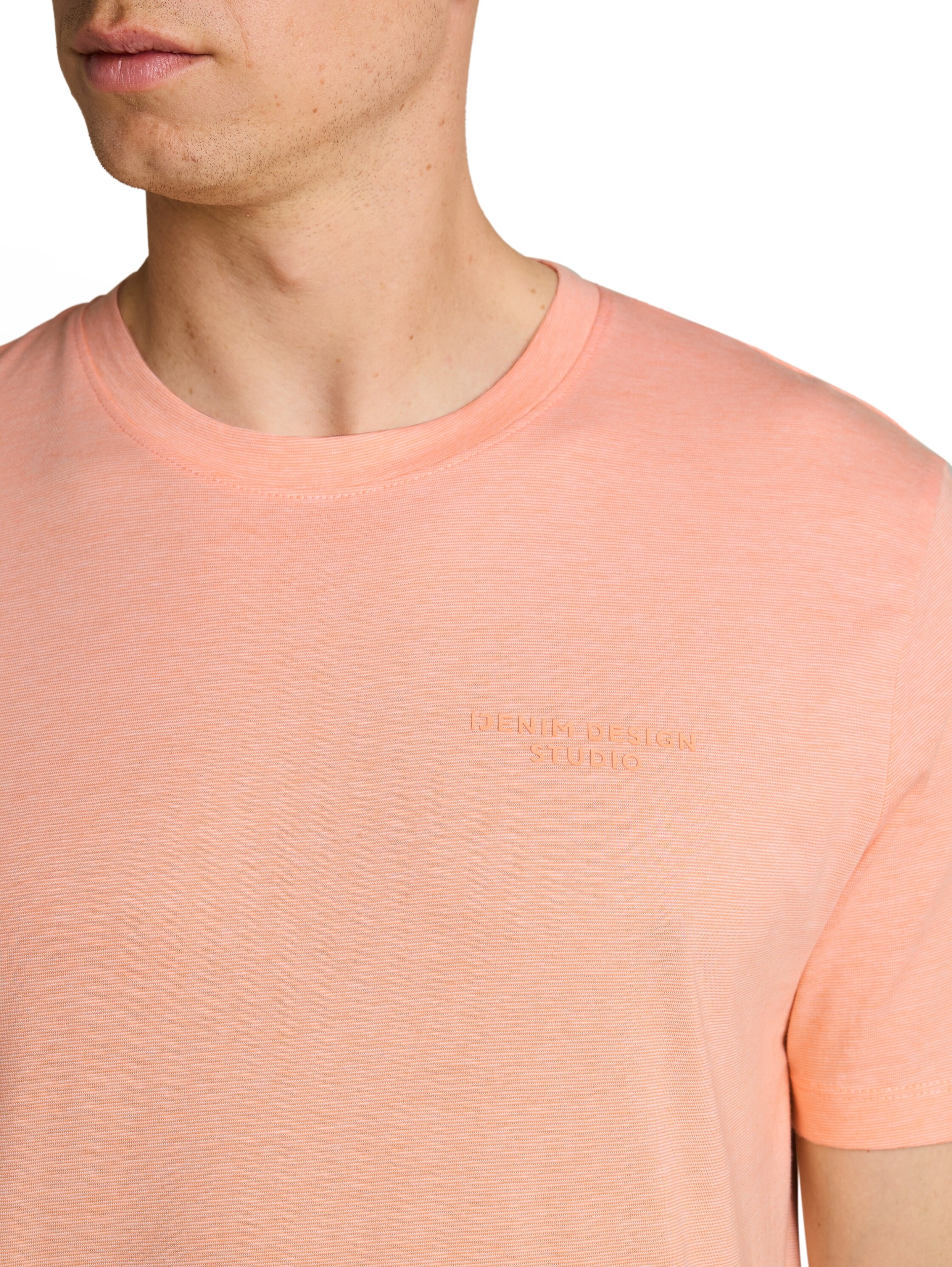 rounded hem finestripe t-shirt #6