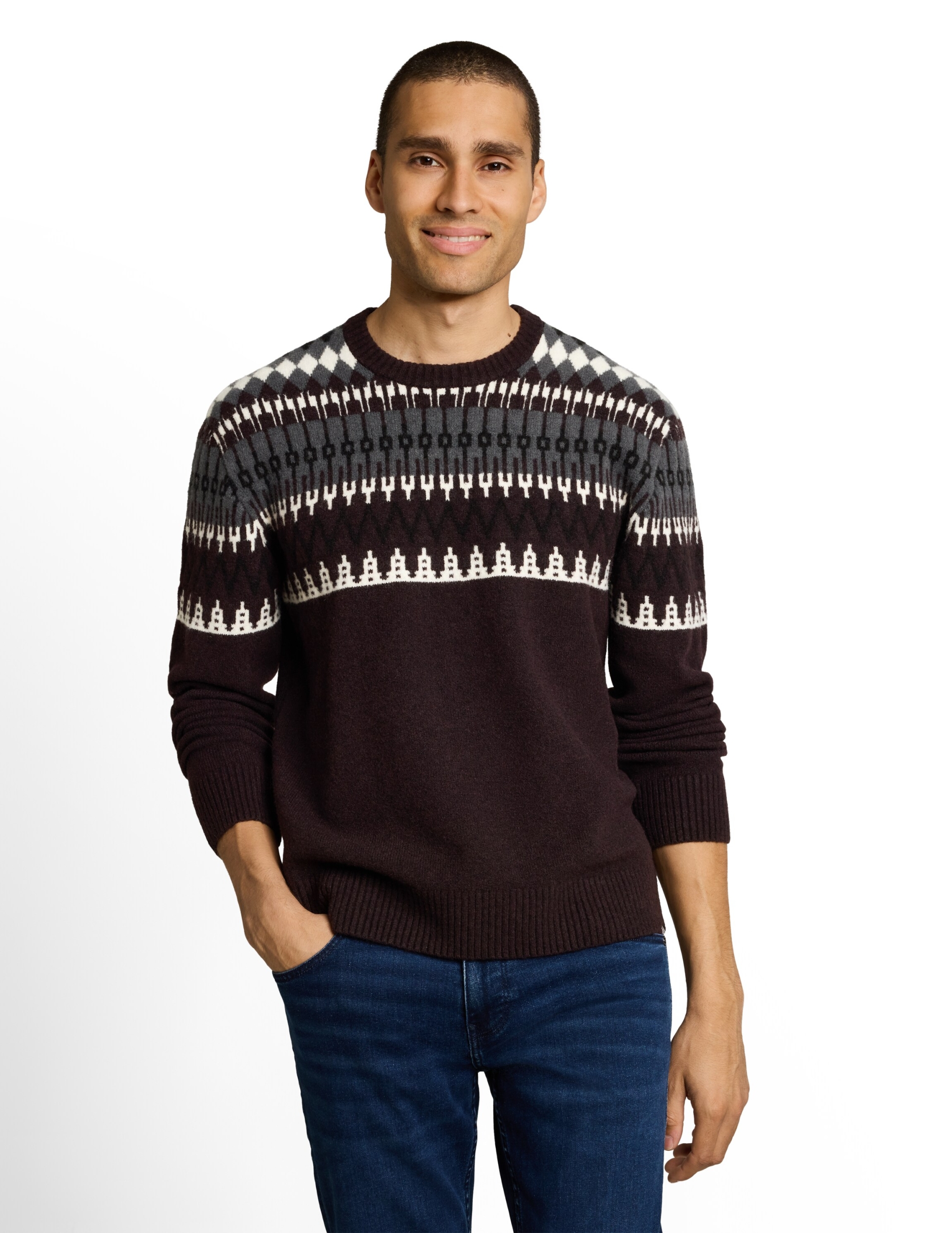 fair isle crew neck knit #5
