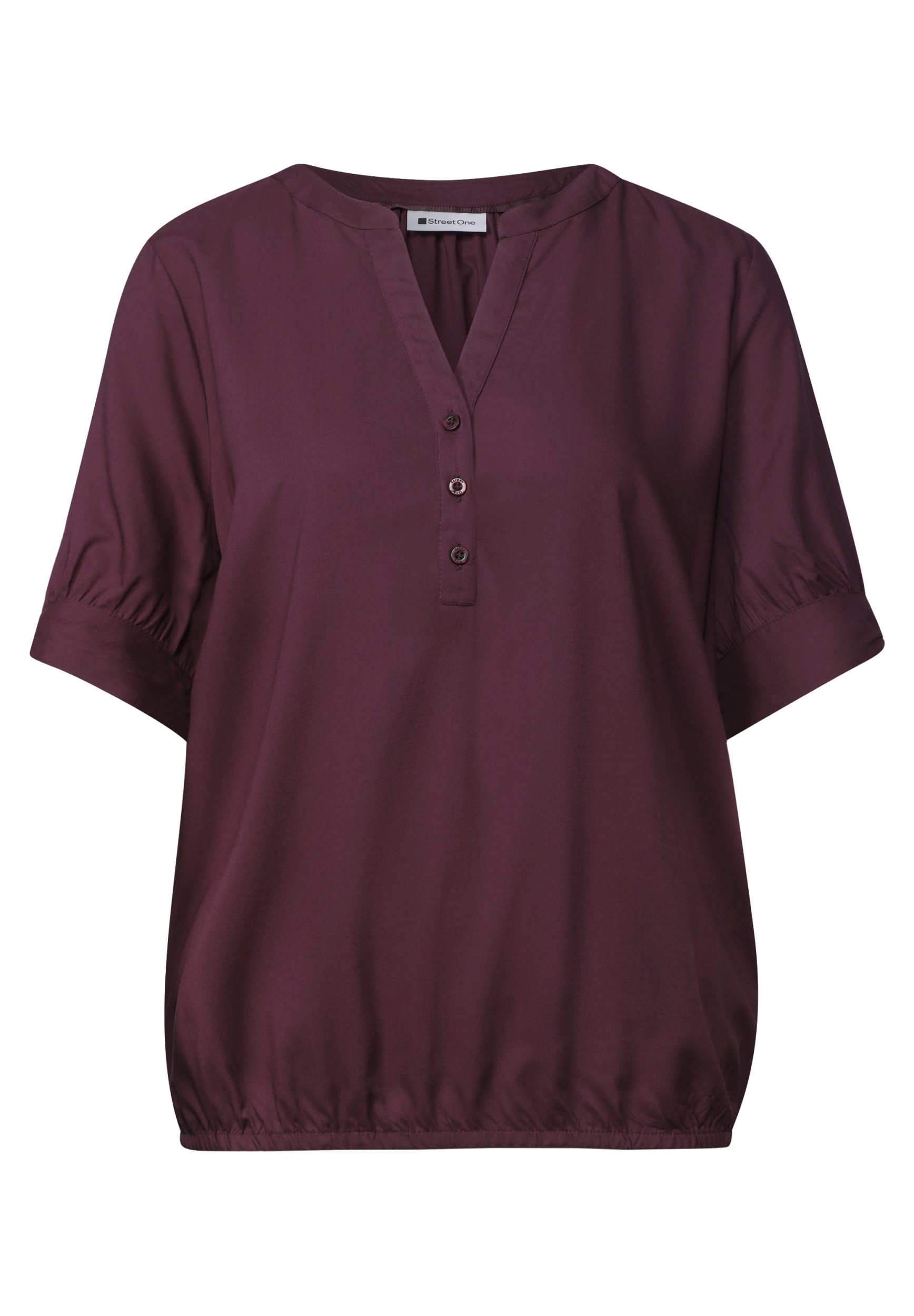 LTD QR Splitneck blouse w gath #1