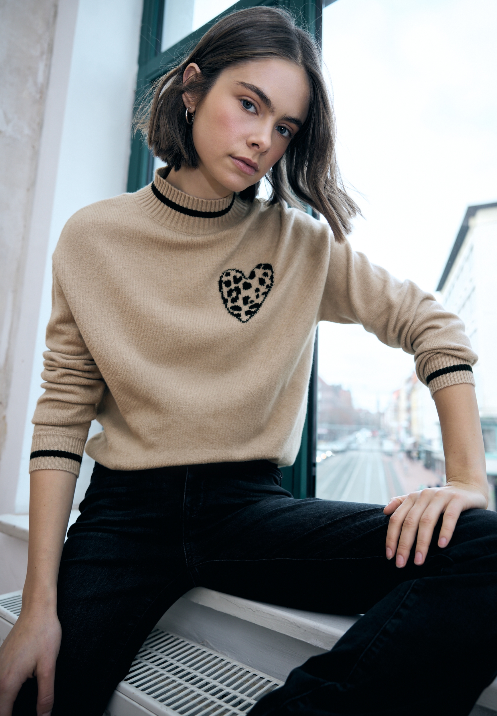 leo heart jacquard sweater #7