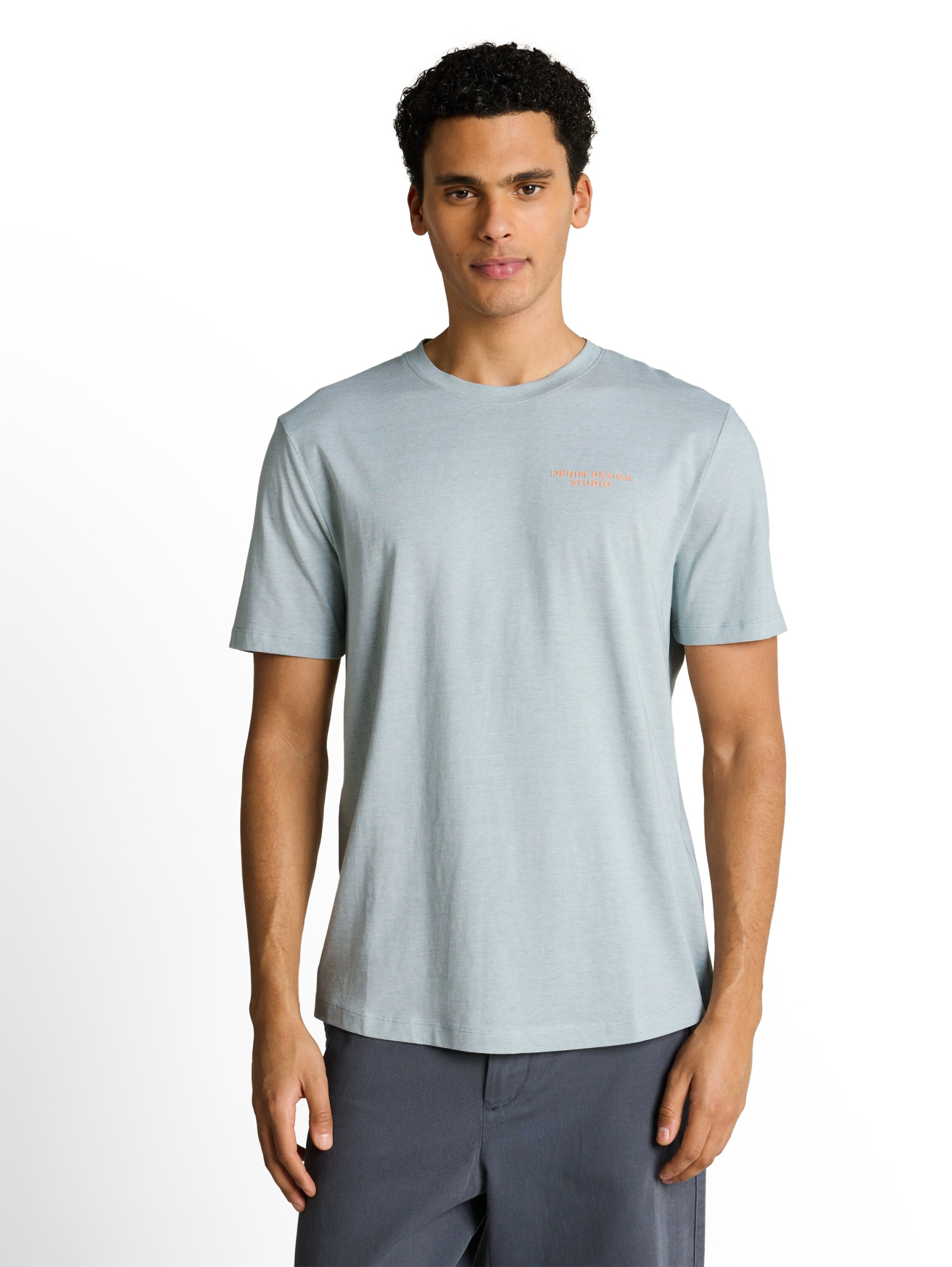 rounded hem finestripe t-shirt #5