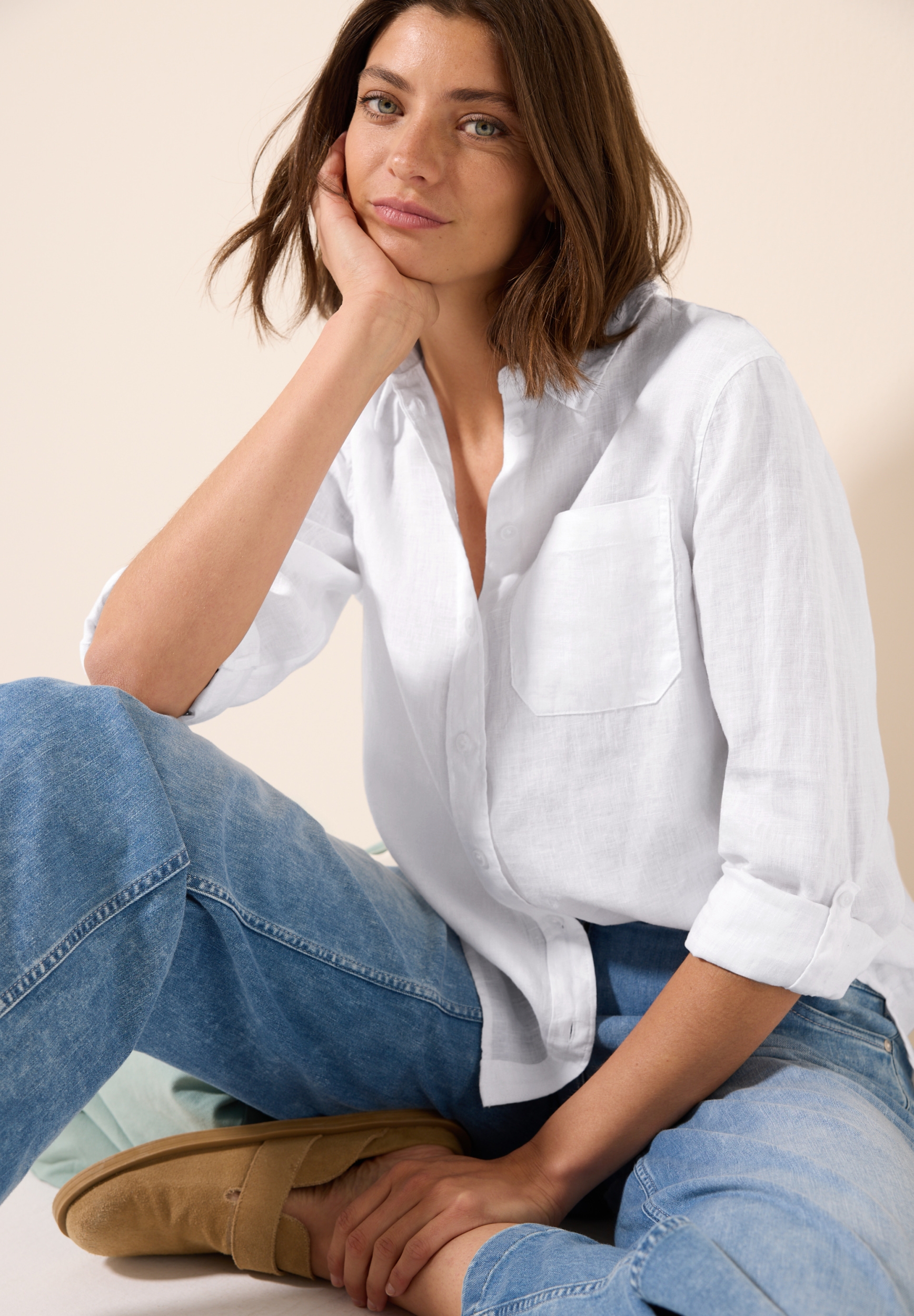 LINEN_ Solid Shirt Blouse #7