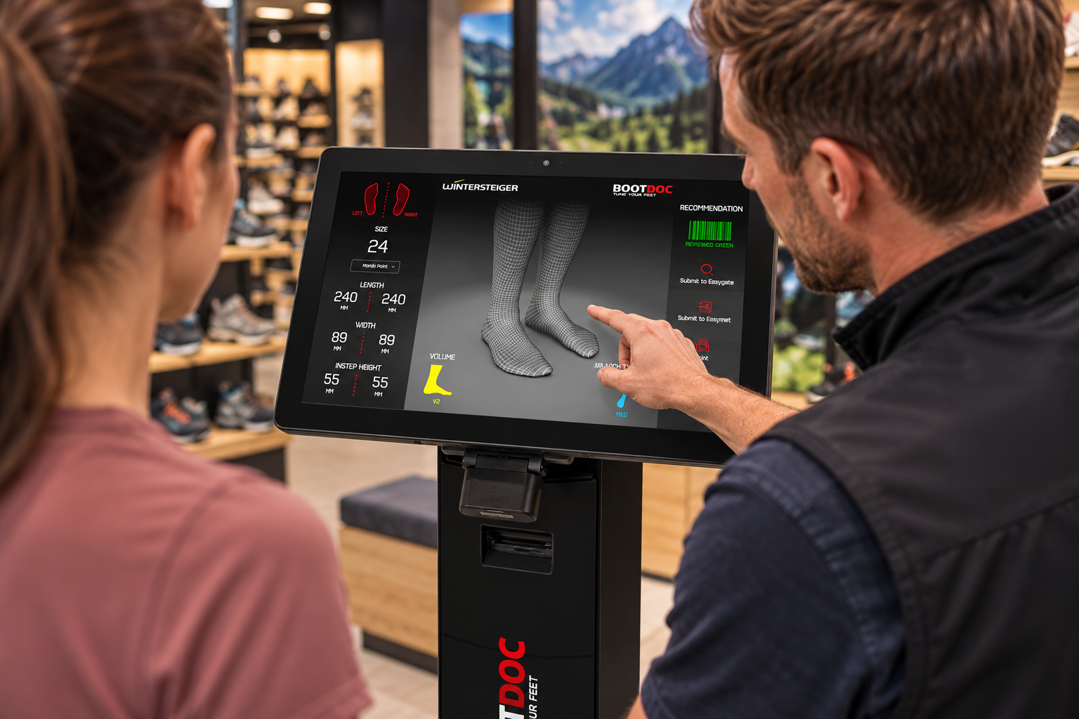 3D Fußscan Auswertung bei Sport Zöls