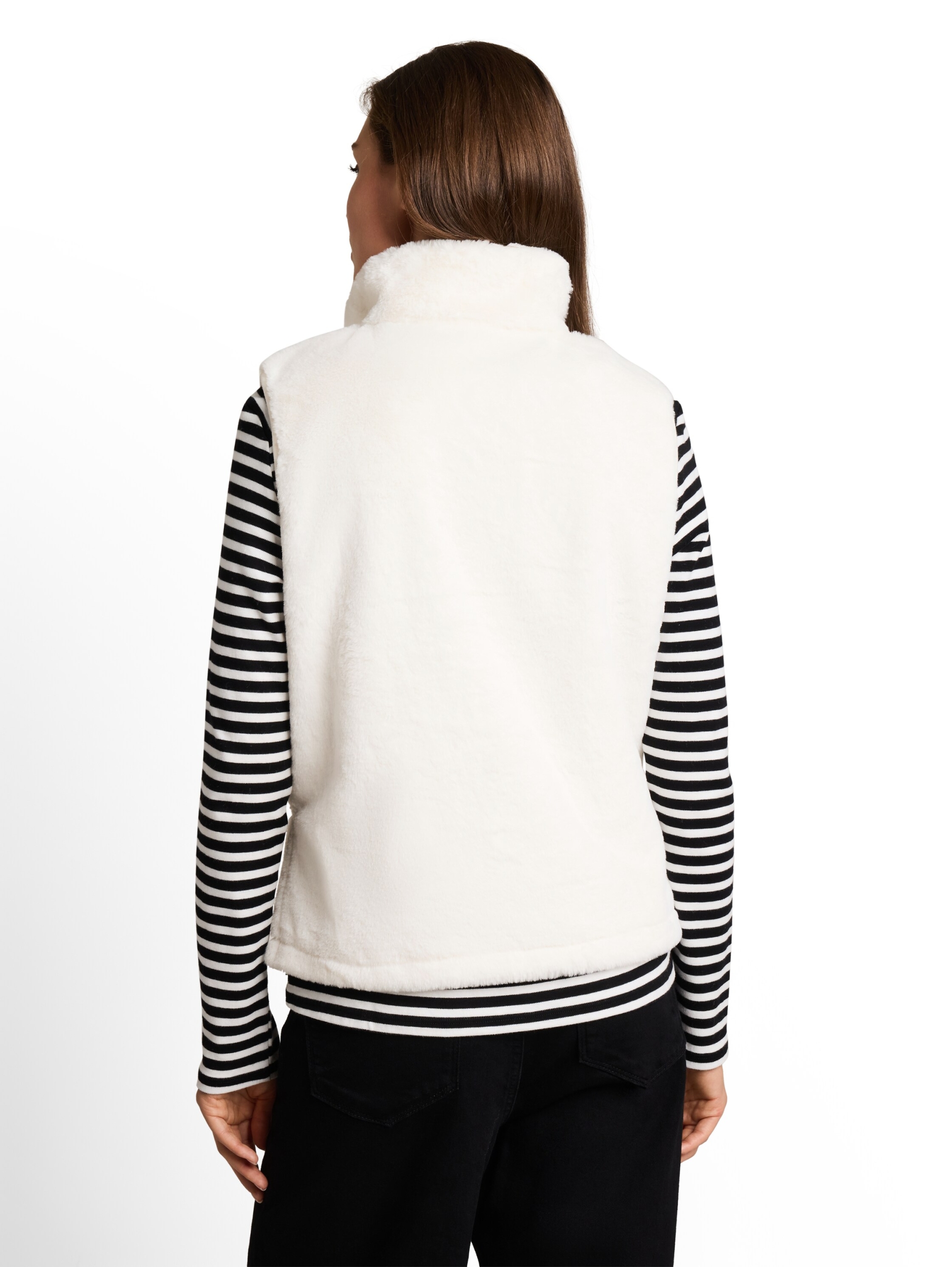 Sweatvest fake fur zipped #4