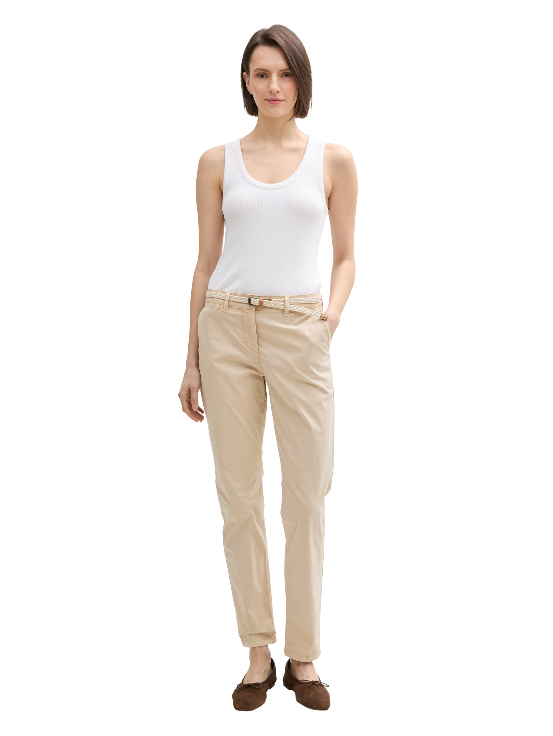 Slim Chino Hose mit Gürtel #6