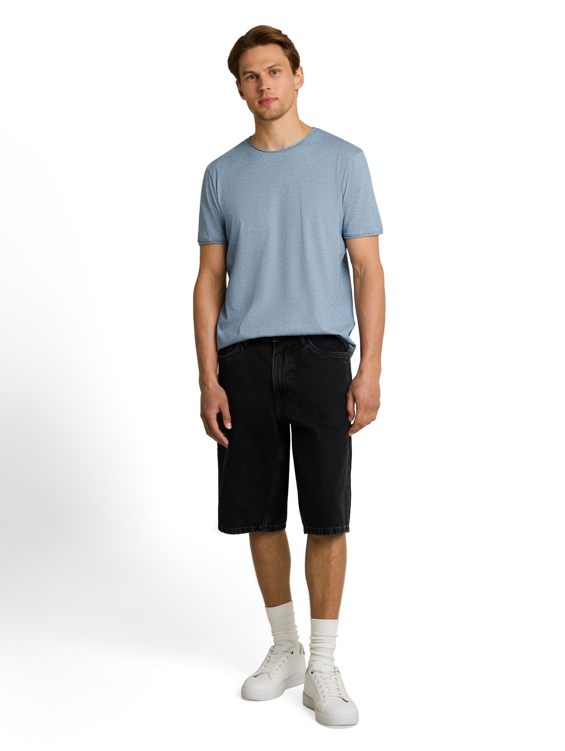 rounded hem finestripe t-shirt #3