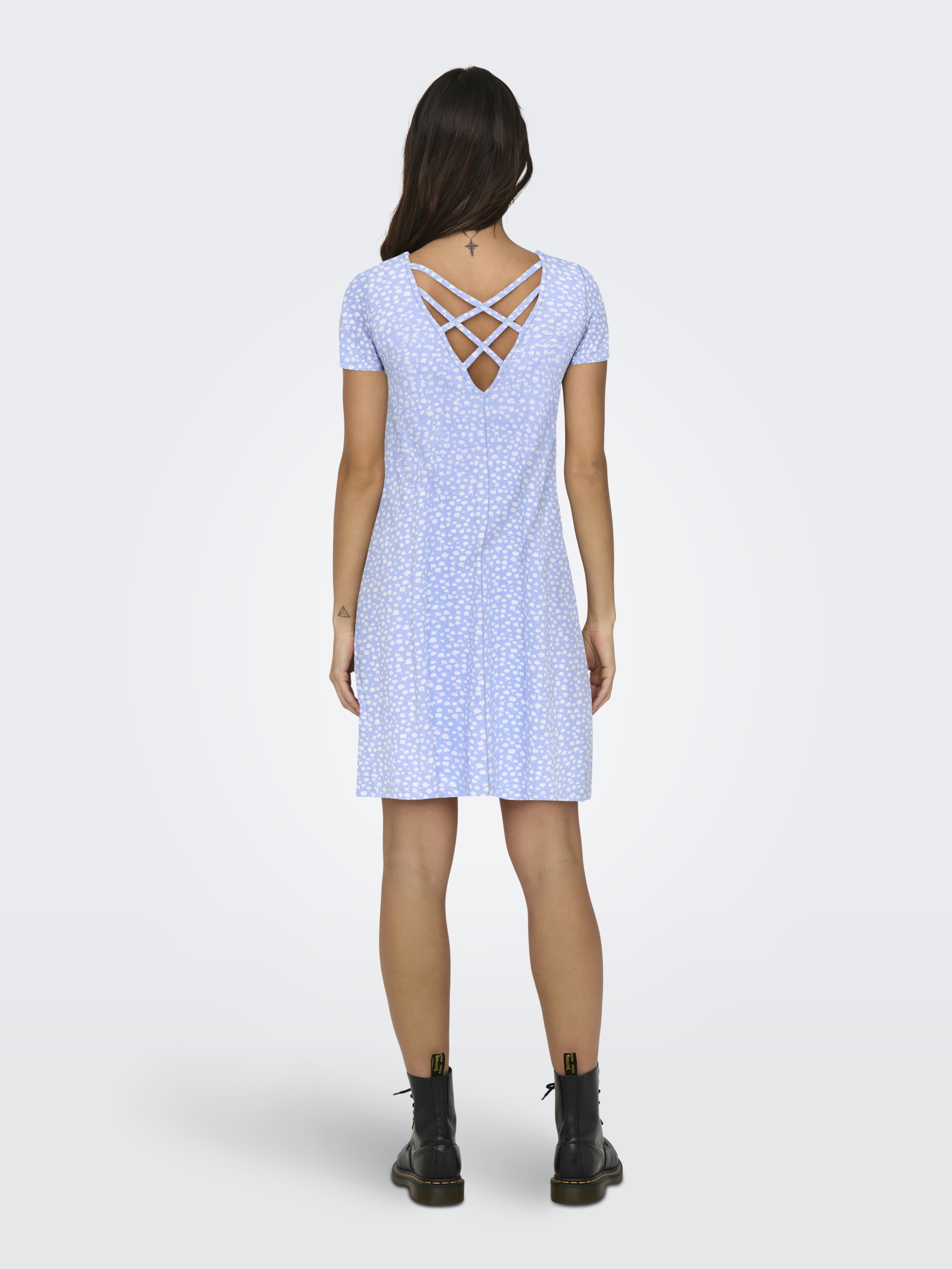 ONLBERA BACK LACE UP S/S DRESS JRSNOOS #1