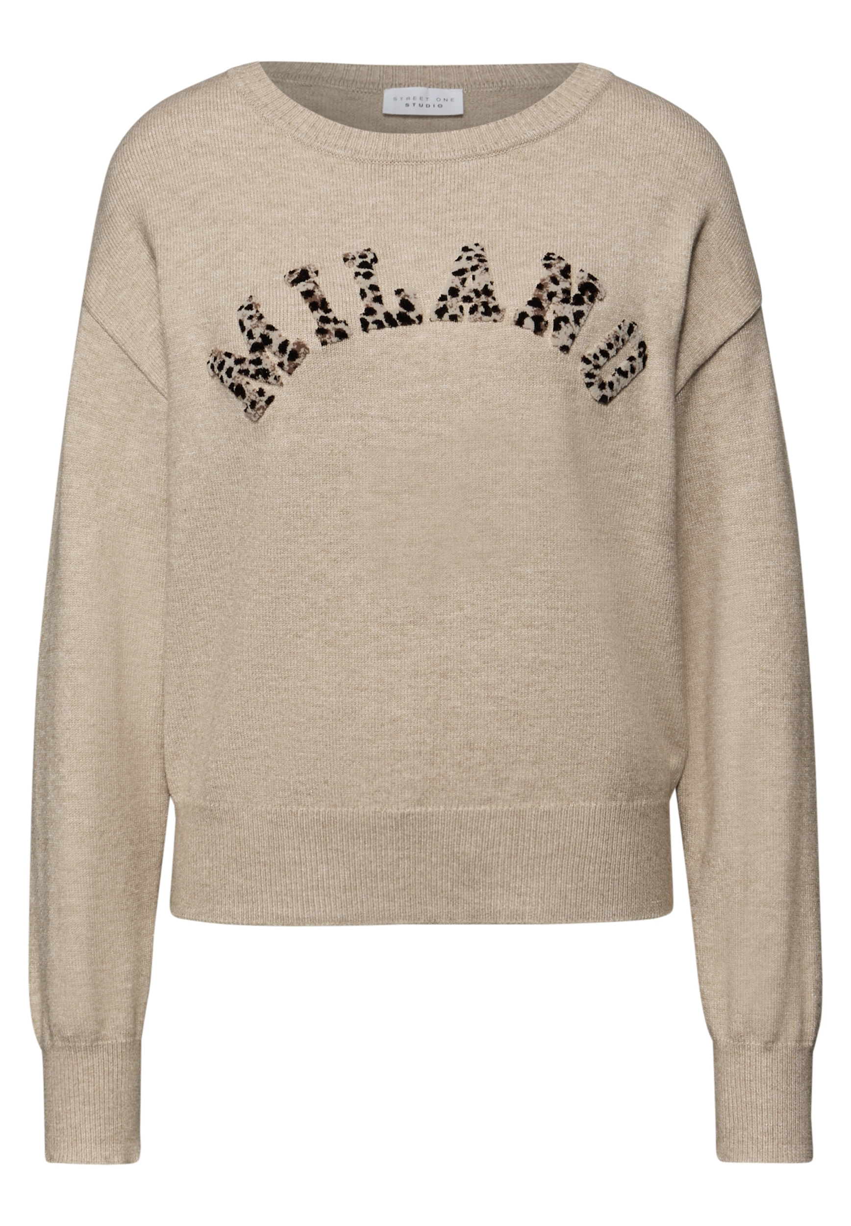round neck leo wording sweater #1