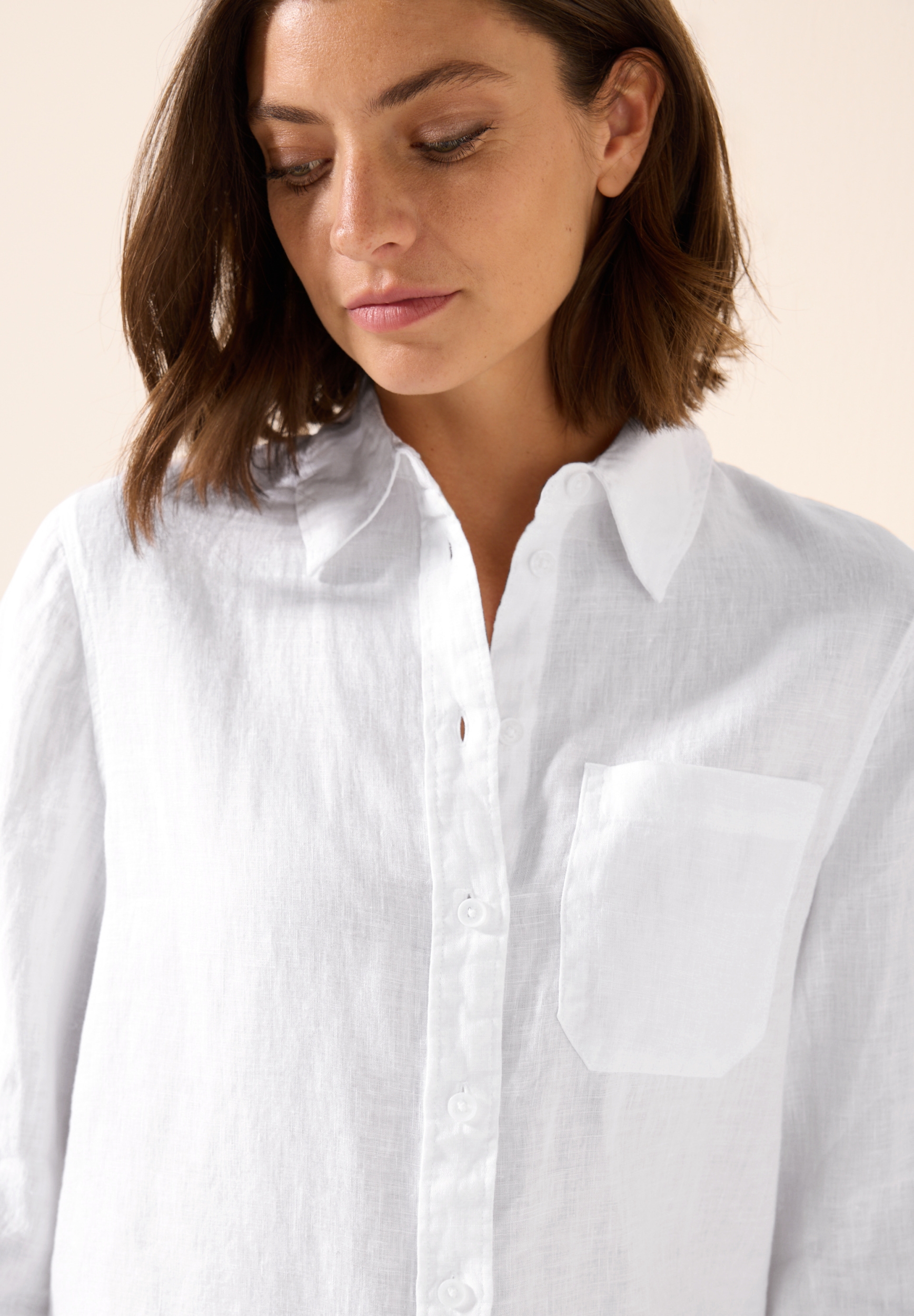 LINEN_ Solid Shirt Blouse #6