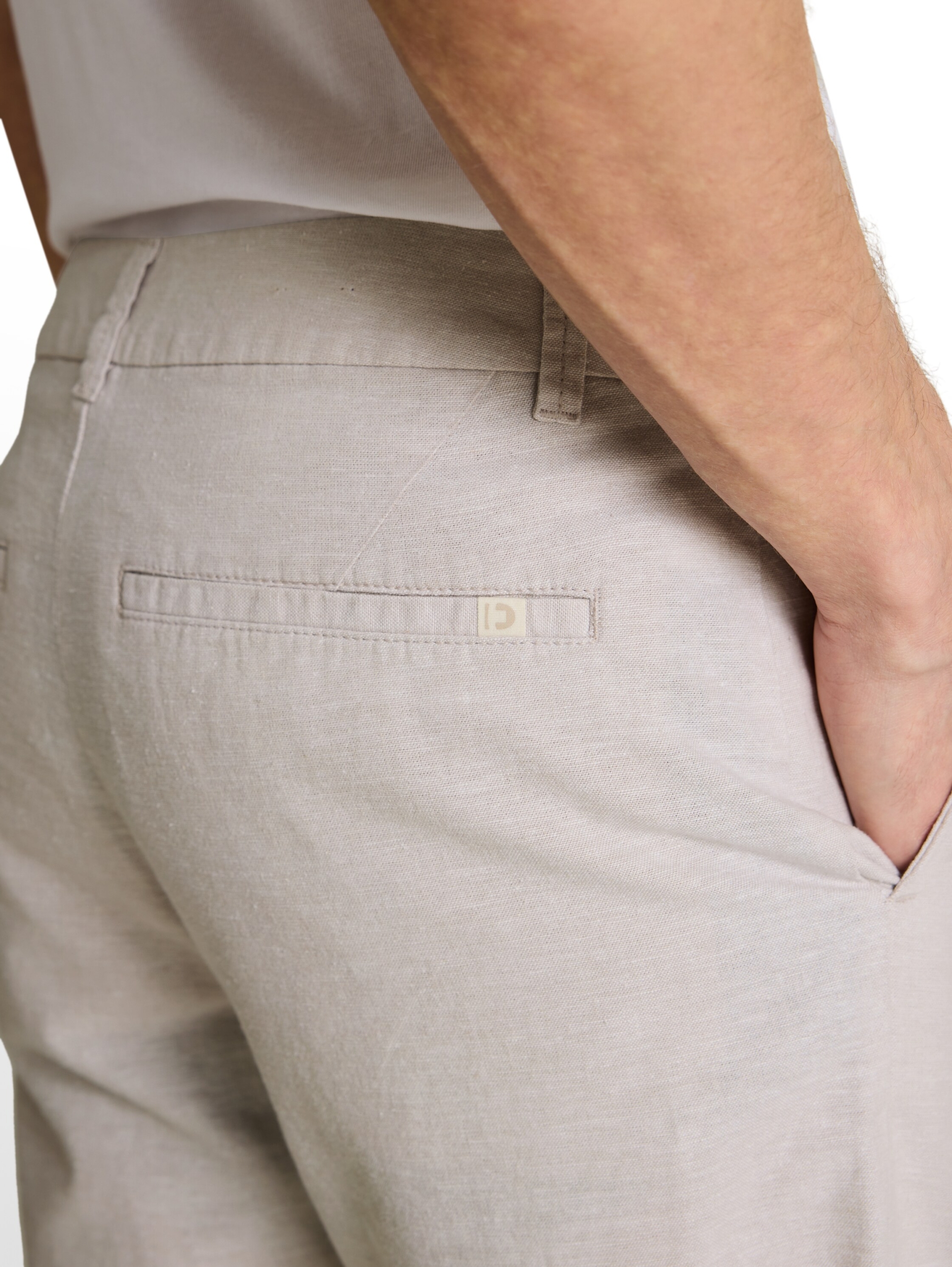 relaxed linen chino shorts #6