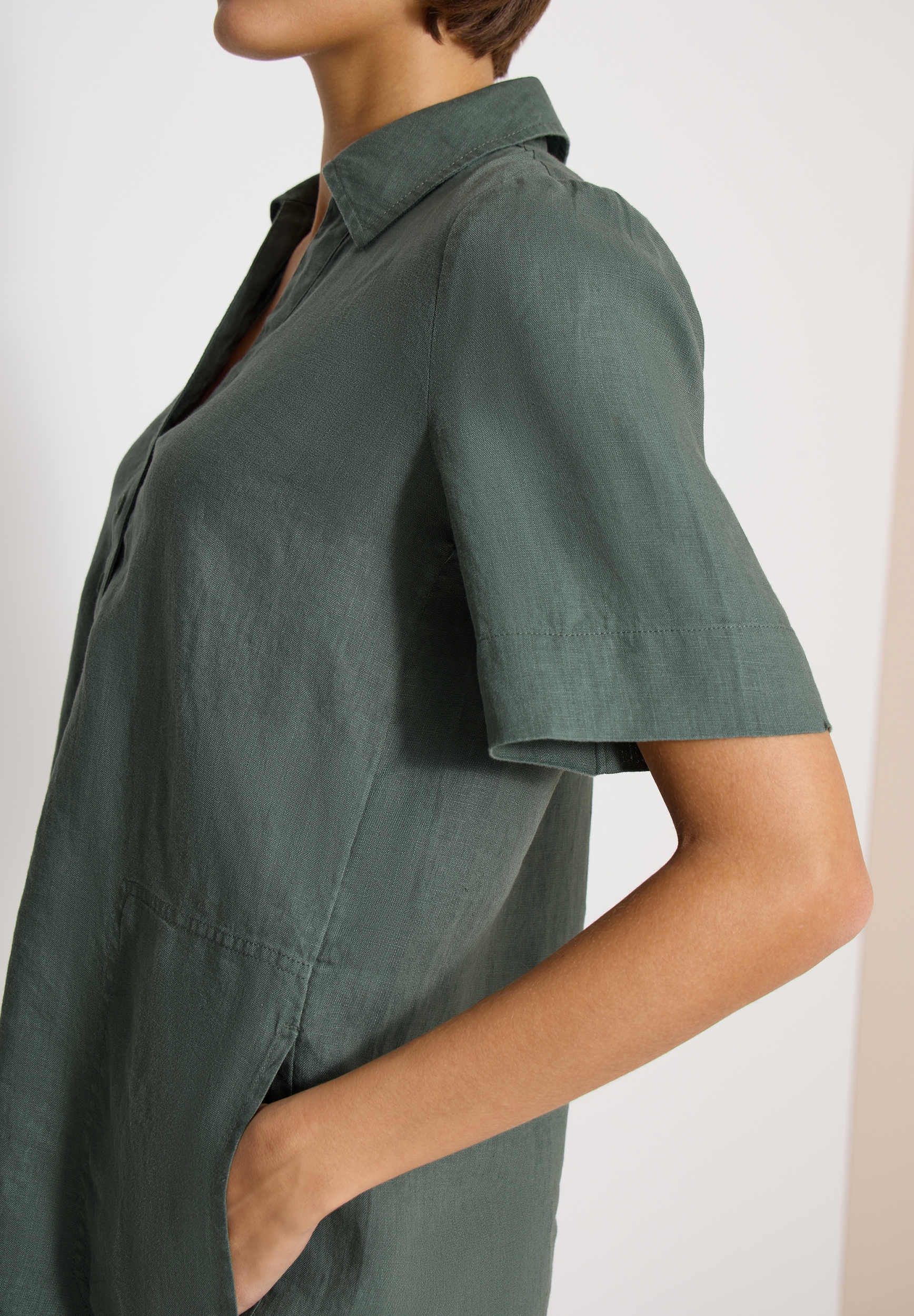 Linen Solid Dress #6