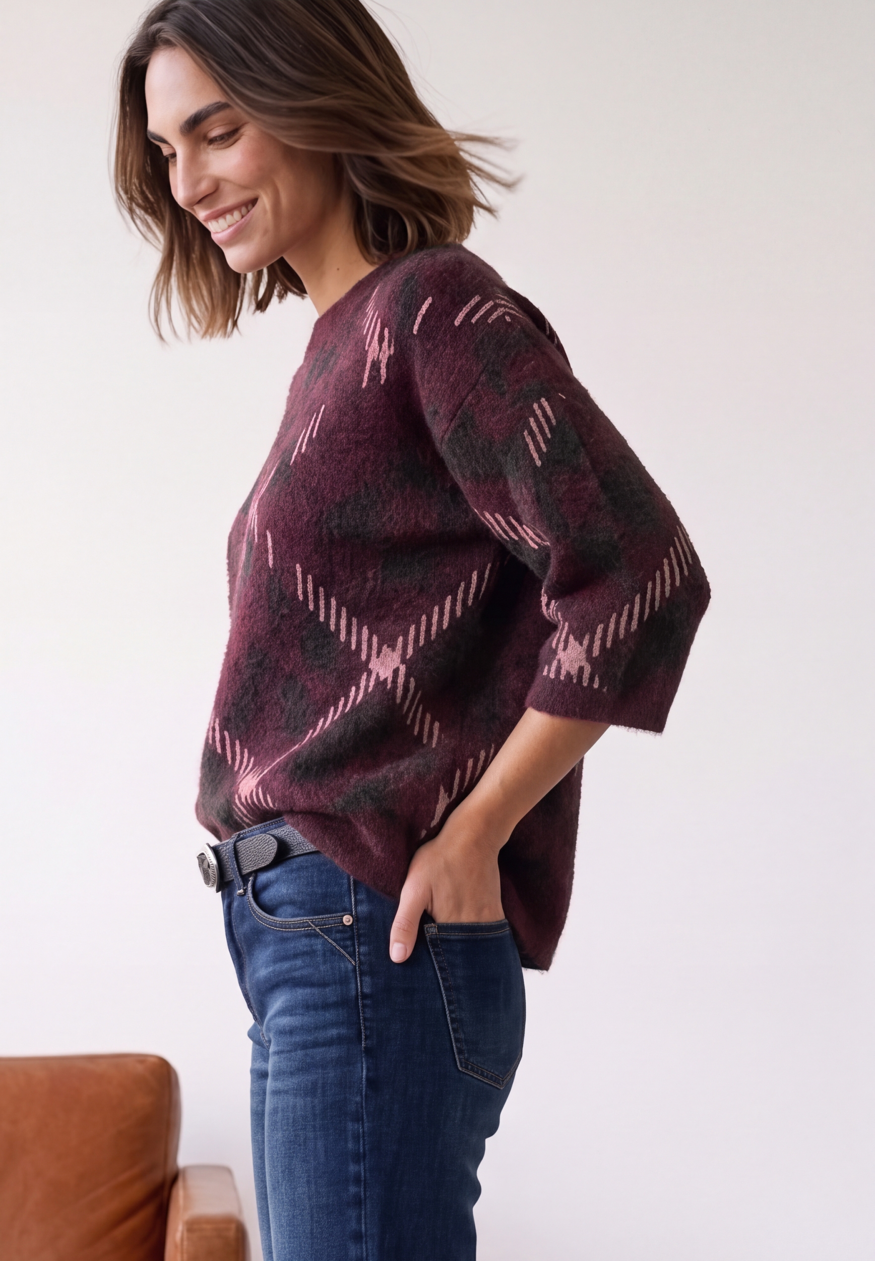 LTD QR_fluffy jacquard sweater #3