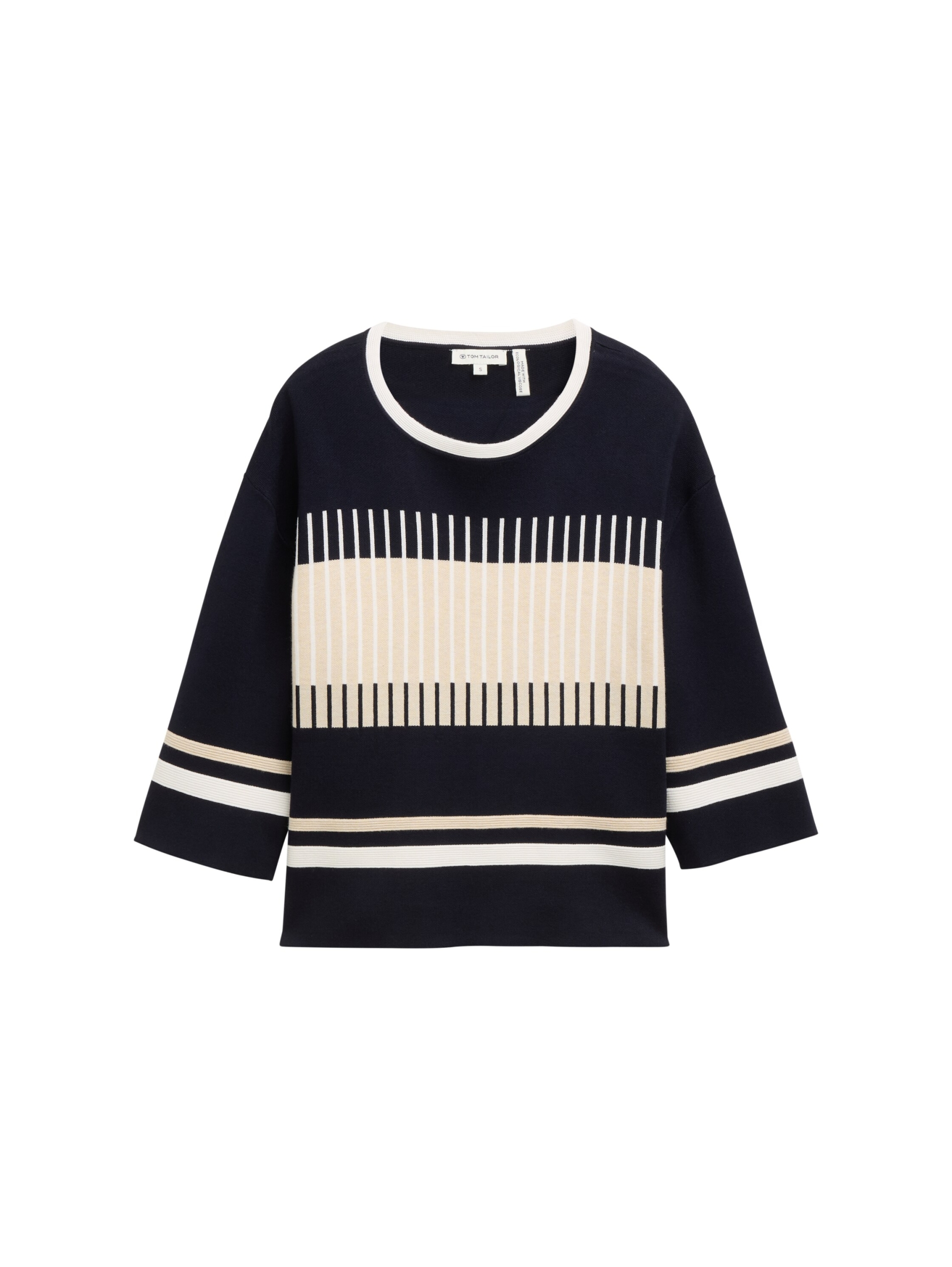 Strickpullover mit Streifenmuster #1