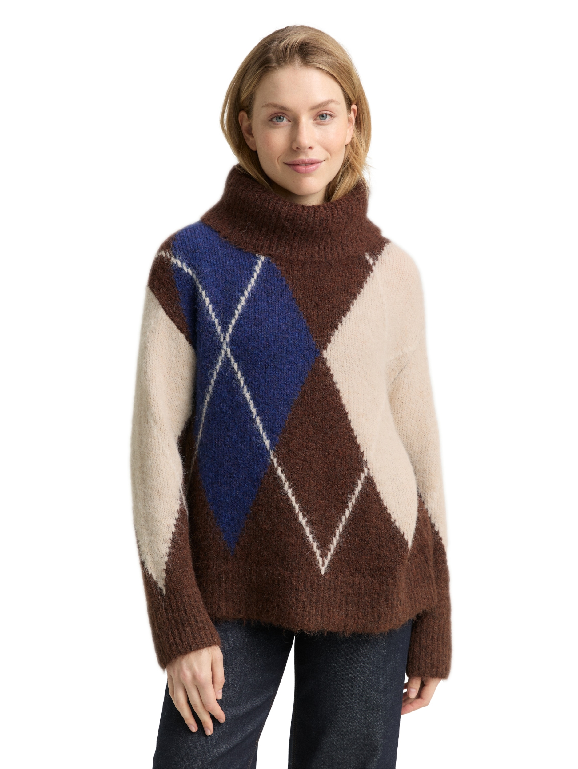 knit argyle turtleneck #5