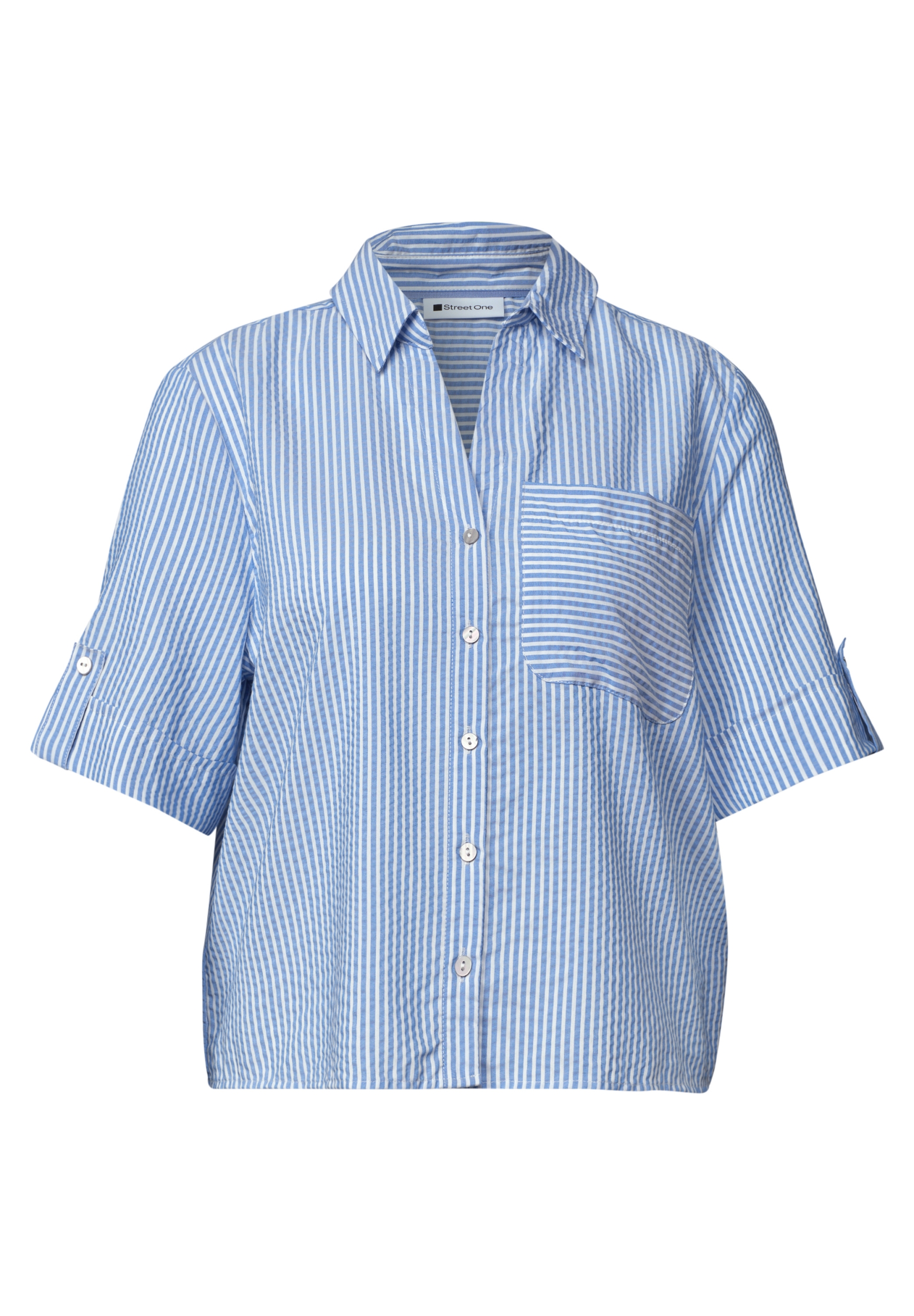 Striped buttoned shirtcollar b #1