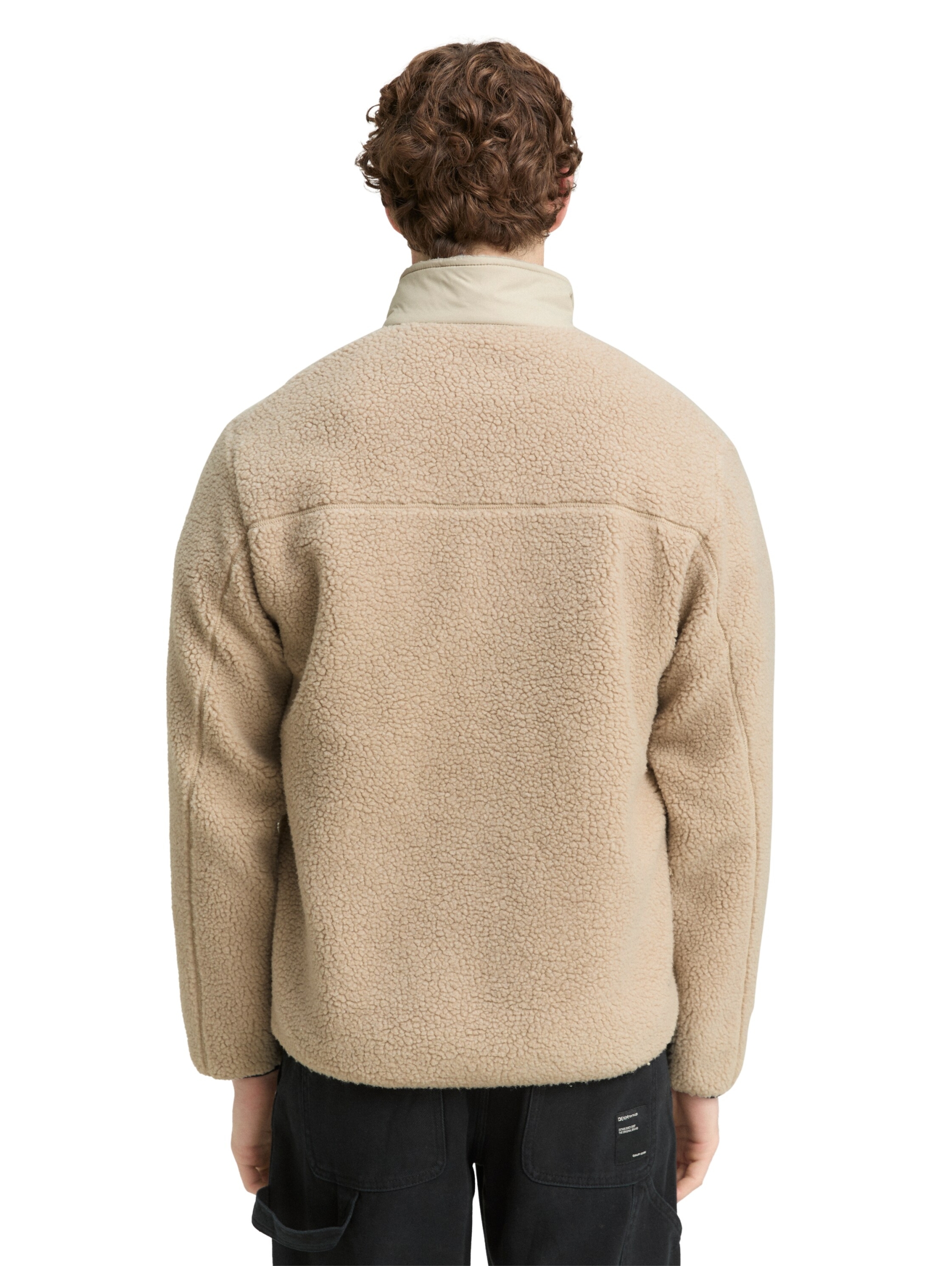 texture mix teddy jacket #4